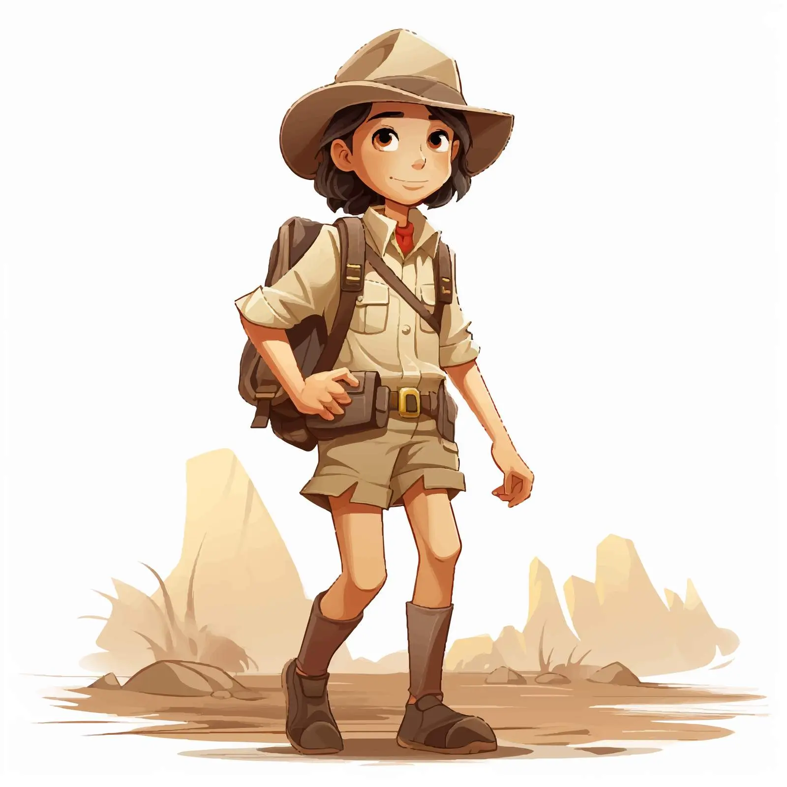 Young Female Explorer Walking Alone in Nature — free download from Dotvec