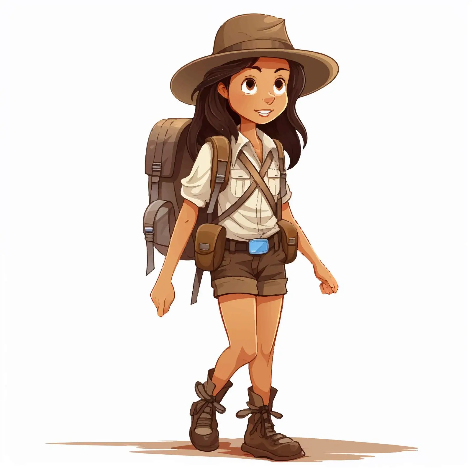 Young Female Explorer Walking Alone in Nature — free download from Dotvec