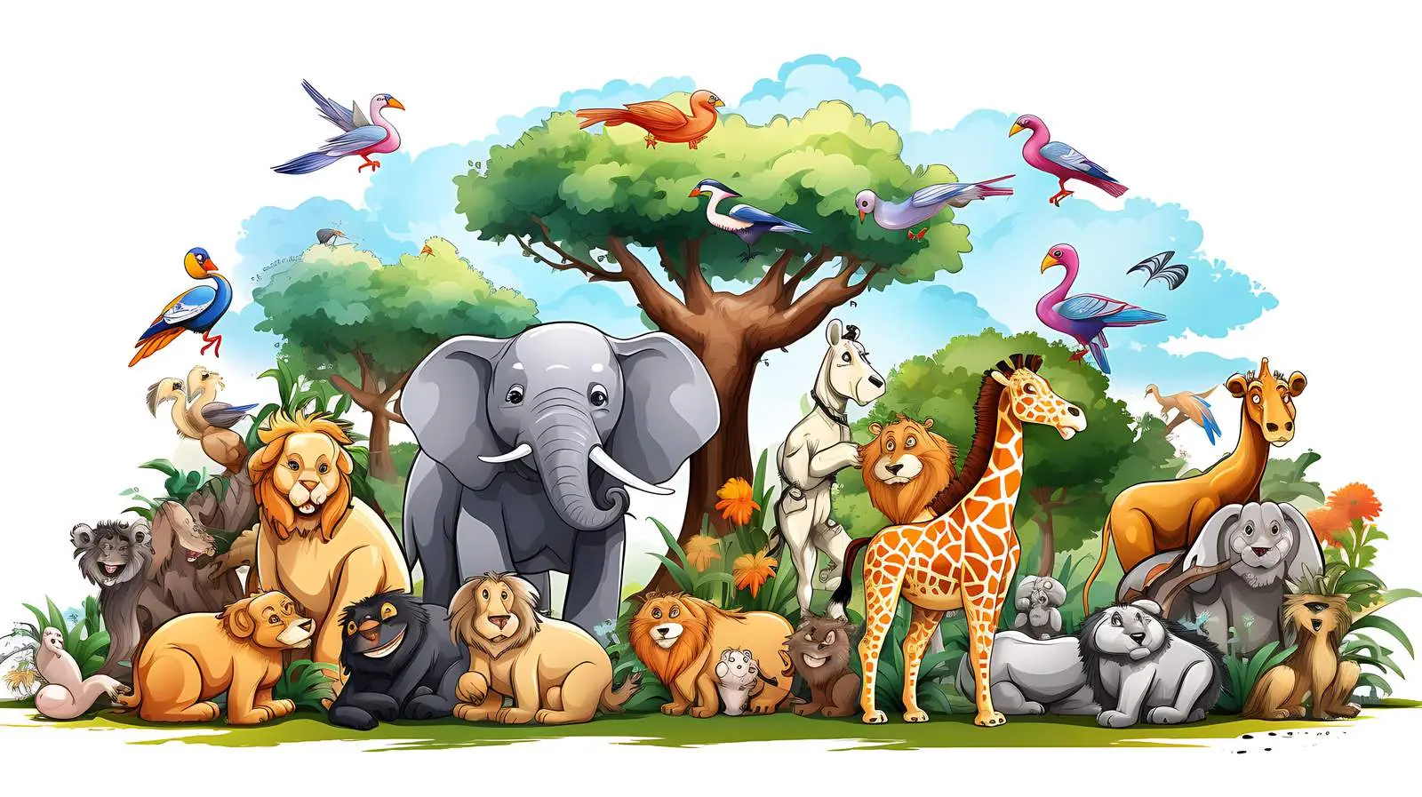Zoo & Animals Illustration — free download from Dotvec