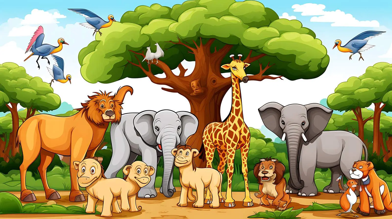 Zoo and Animals Illustration — free download from Dotvec