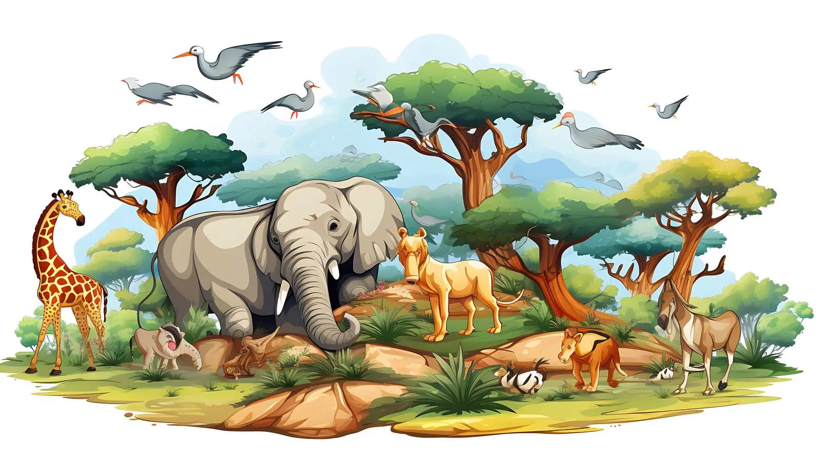 Zoo Animals Illustration — free download from Dotvec
