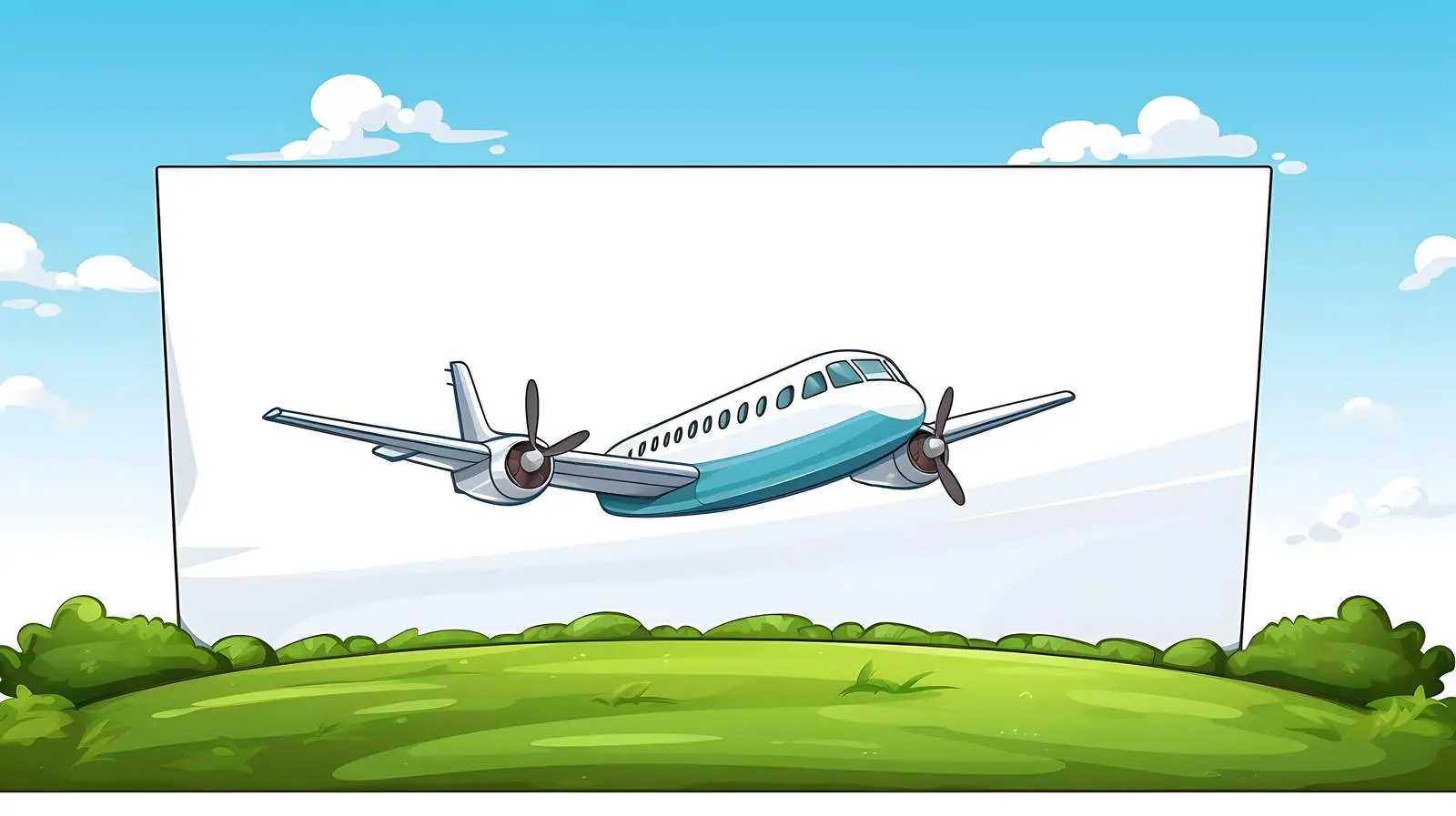 Aircraft Above Field Illustration — free download from Dotvec