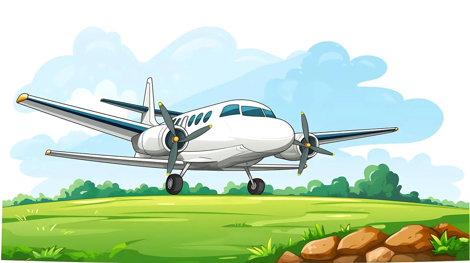 Aircraft Flying Over Field — free download from Dotvec