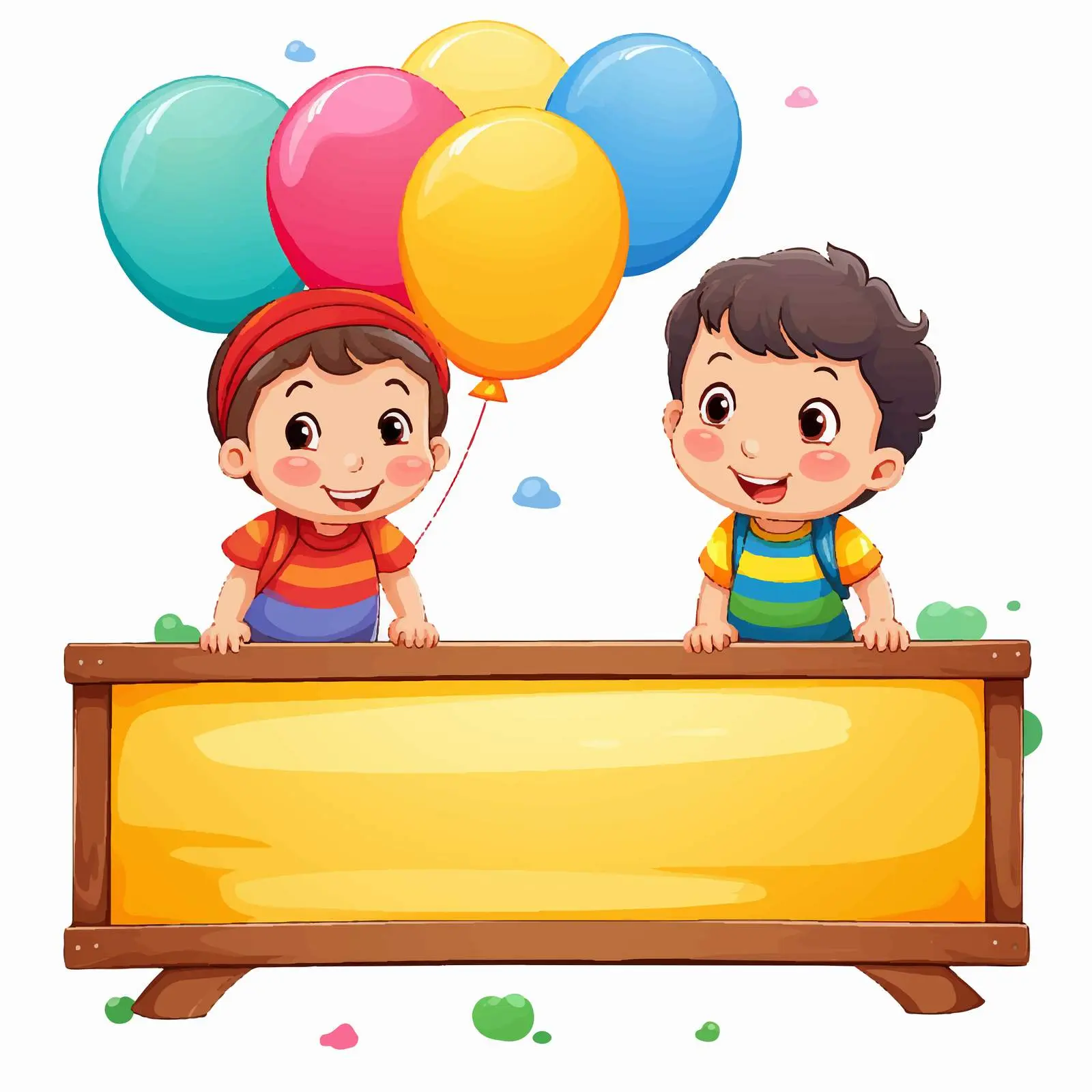 Kids Playing on Empty Game Board Illustration — free download from Dotvec