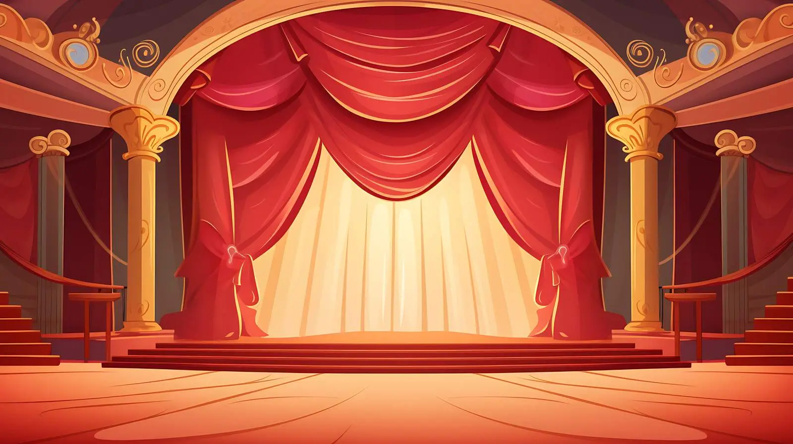 Empty Stage Stock Illustration Usage — free download from Dotvec