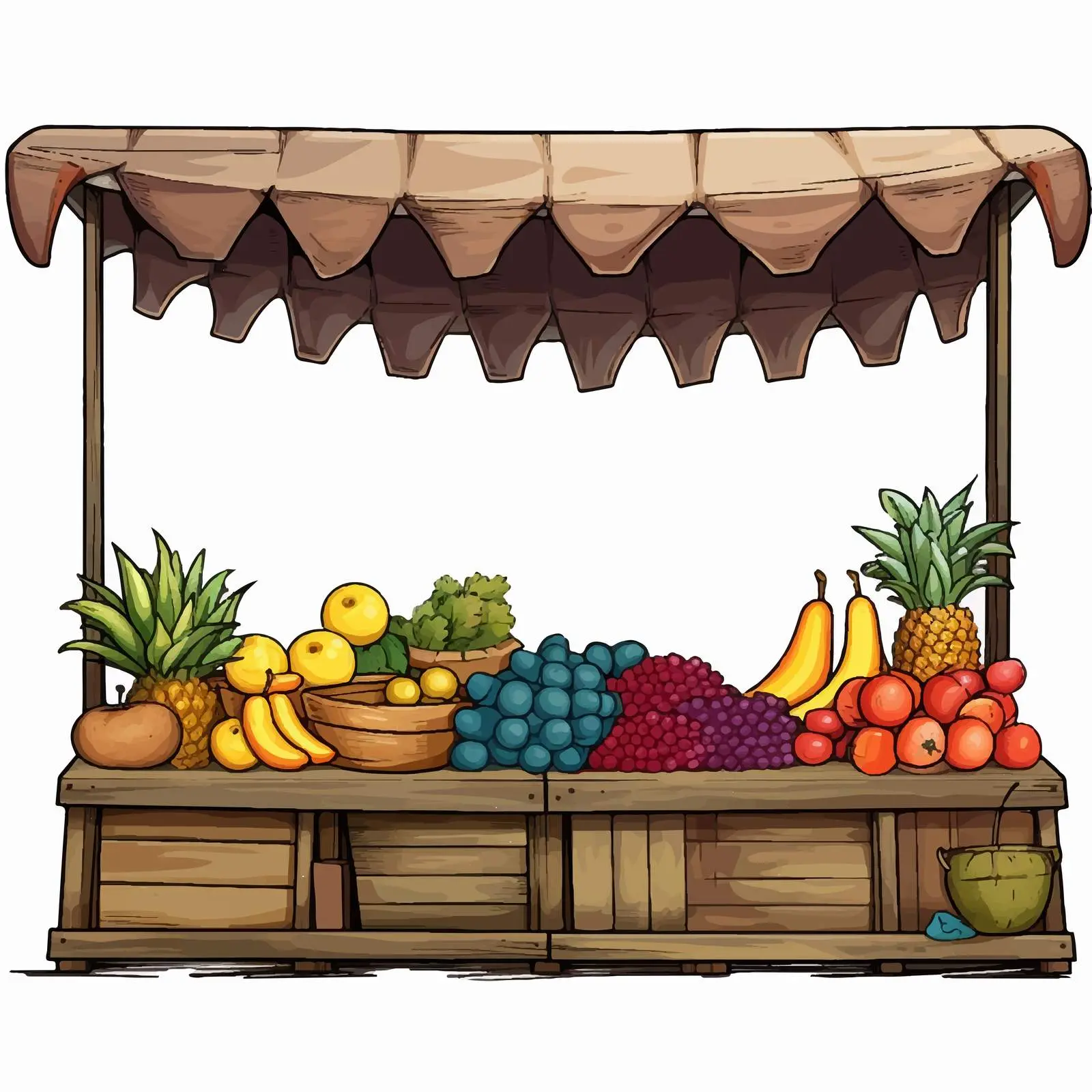 Empty Market Template Vector Illustration — free download from Dotvec