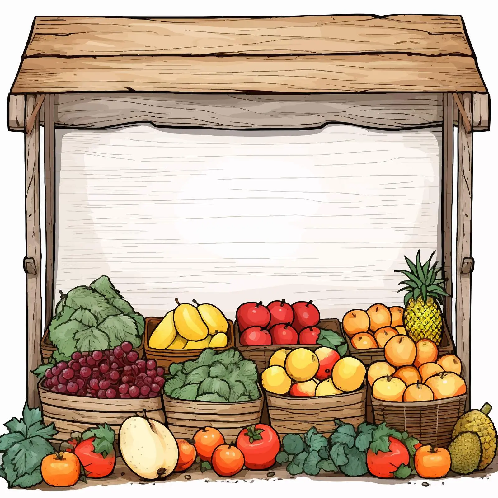 Empty Market Template Illustration — free download from Dotvec