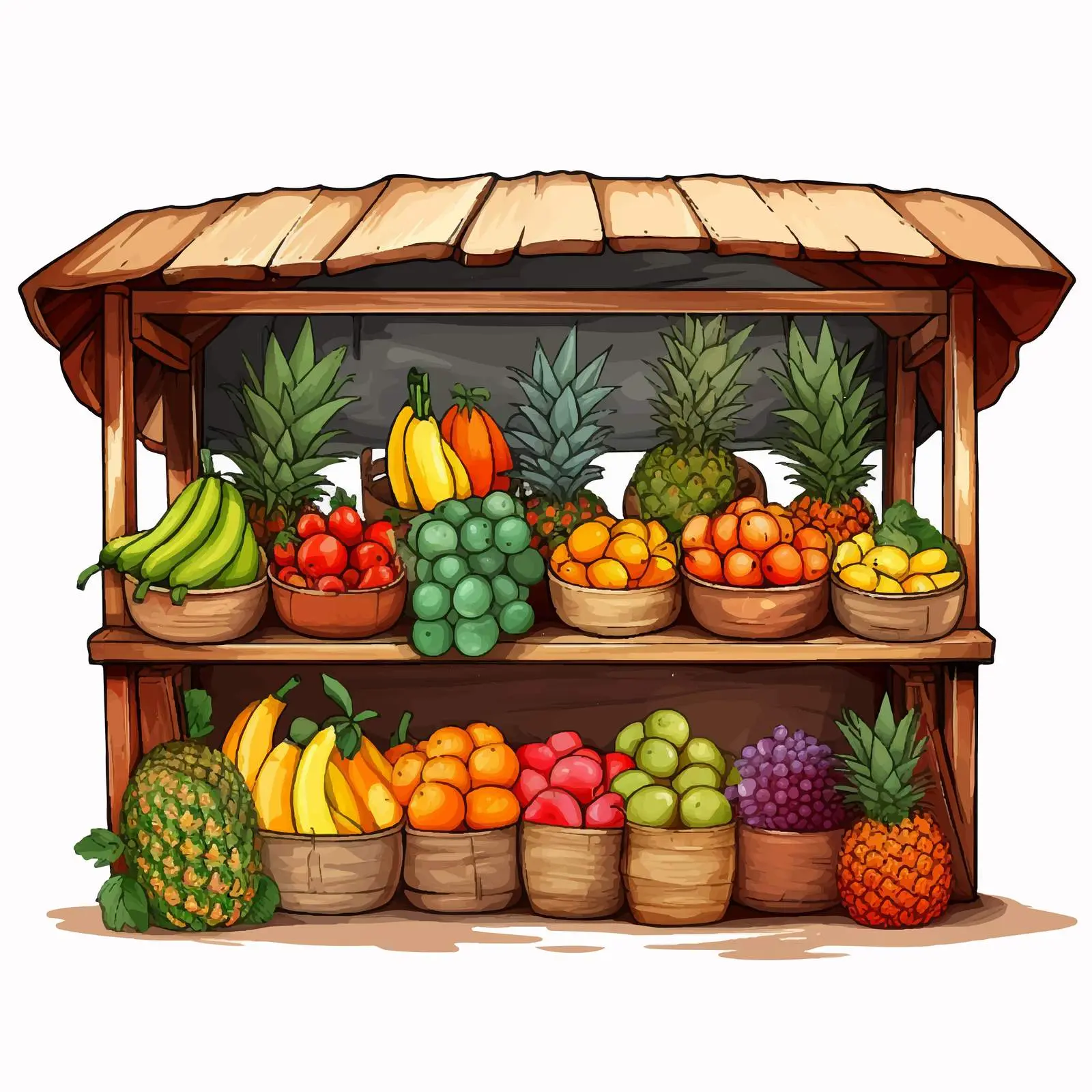 Empty Market Template Illustration Vectors — free download from Dotvec