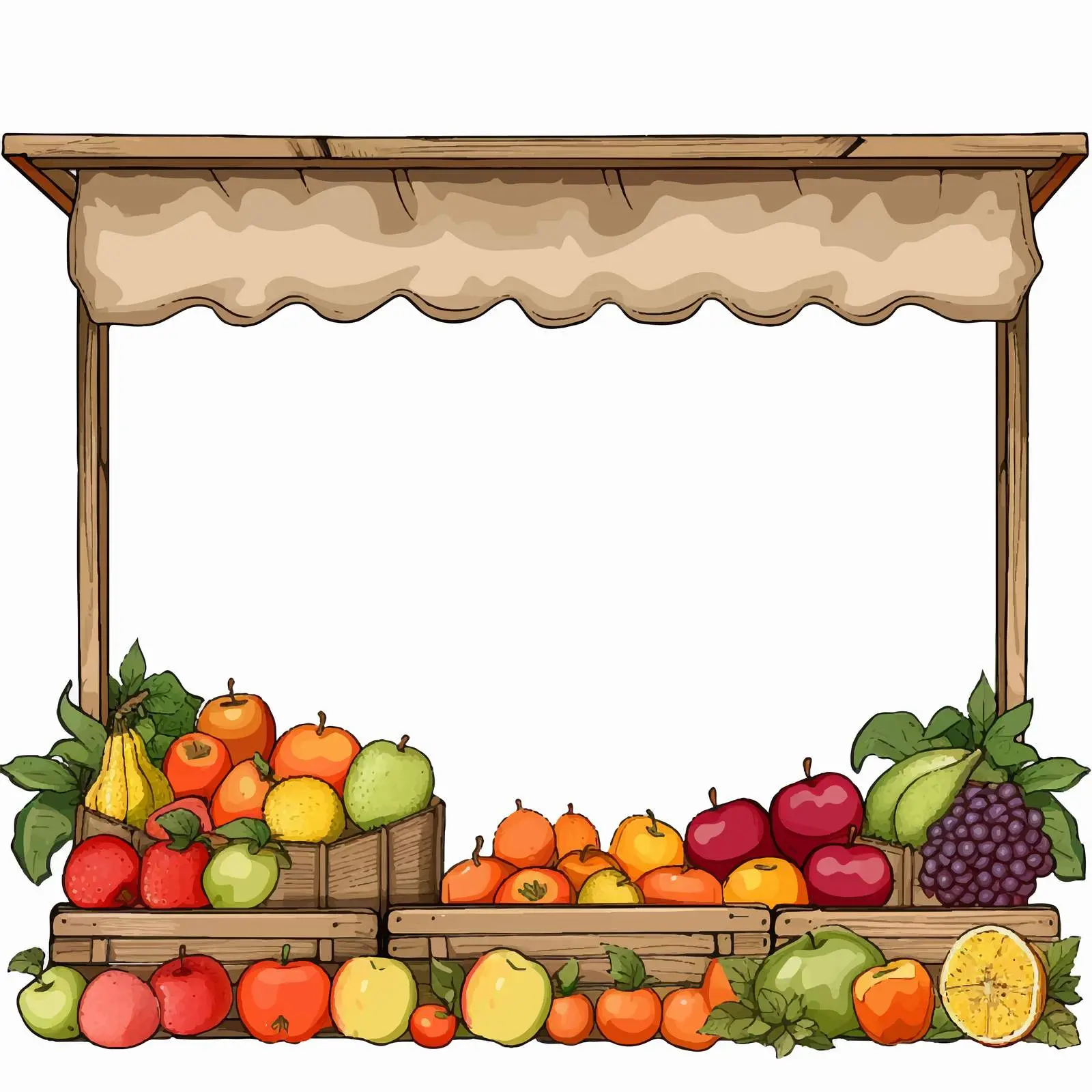 Empty Market Template Illustration Vector Design — free download from Dotvec