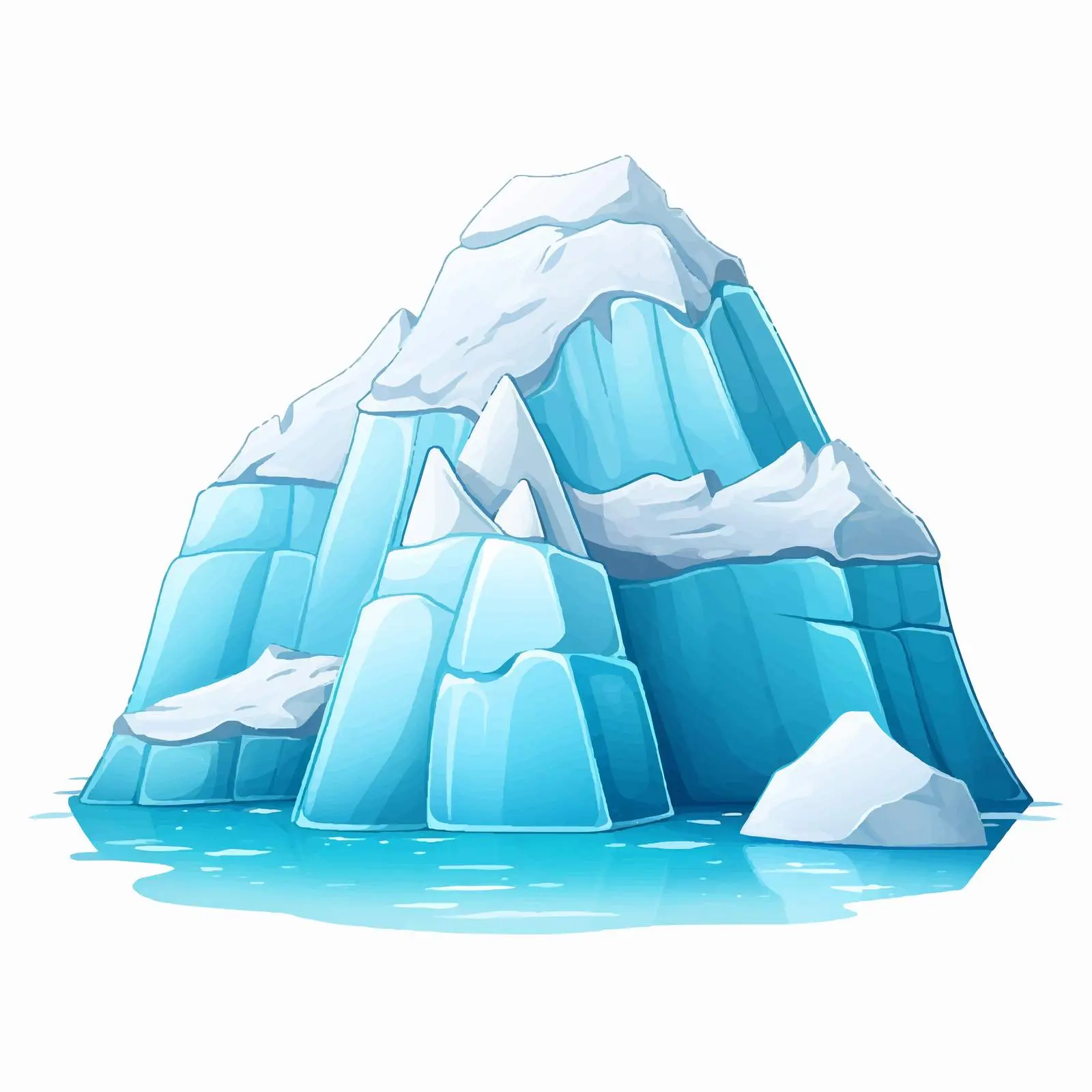 Iceberg and Igloo Cartoon Vector Illustration — free download from Dotvec