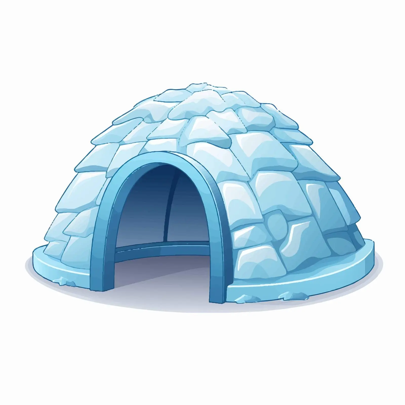 Icy Igloo Cartoon Vector Illustration — free download from Dotvec