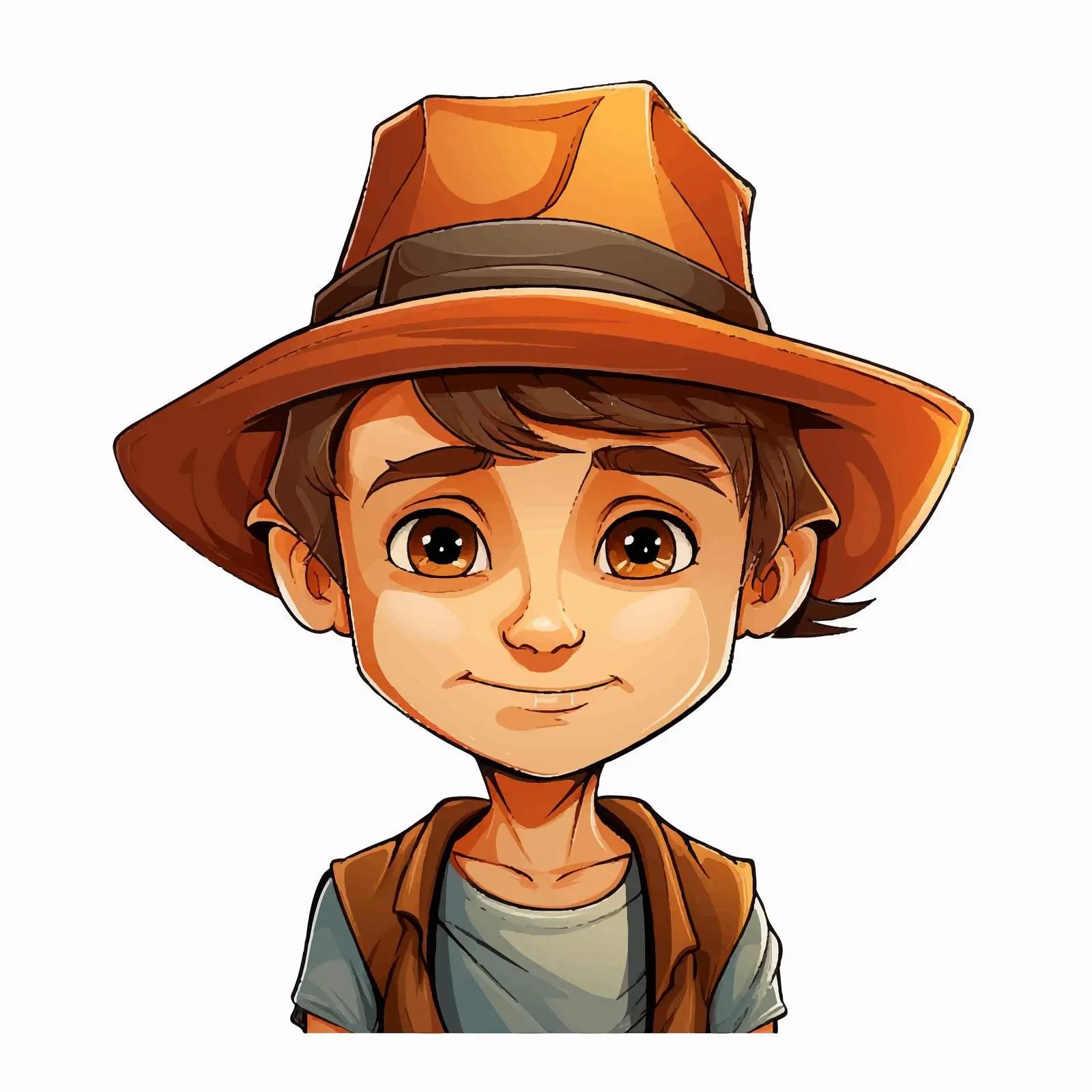 Isolated Boy with Hat Vector Illustration — free download from Dotvec