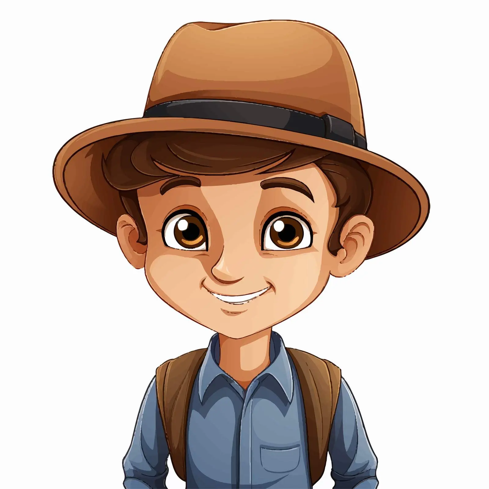 Isolated Boy in Hat Vector Illustration — free download from Dotvec
