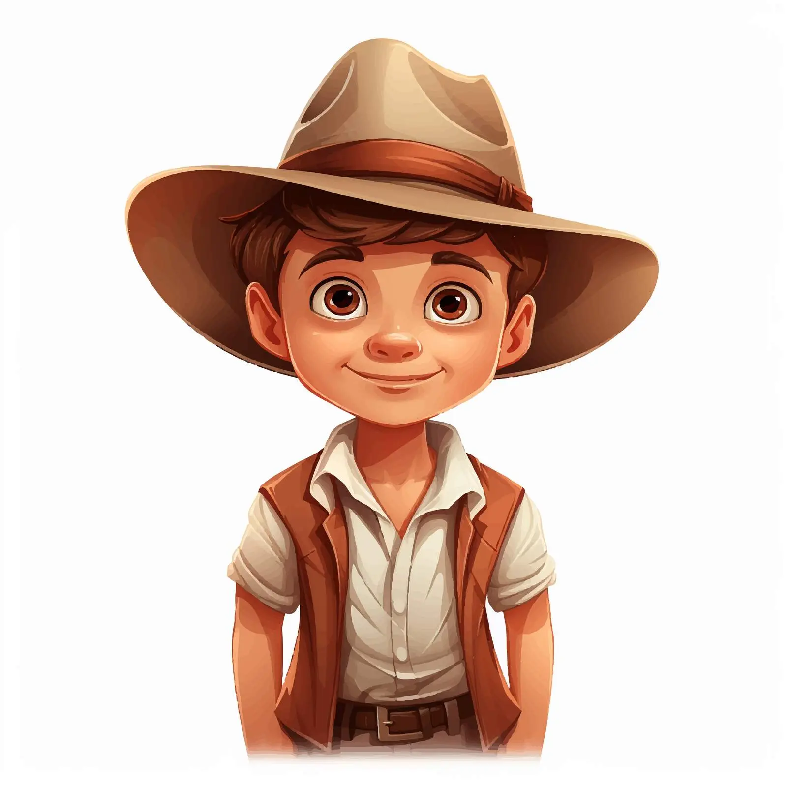 Isolated Boy with Hat Vector Illustration — free download from Dotvec