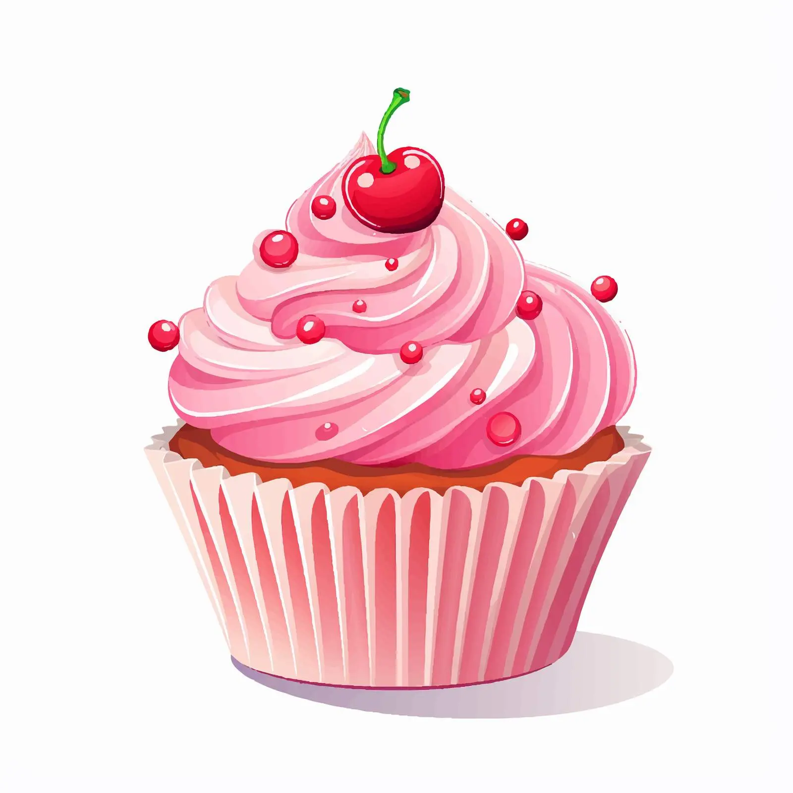 Isolated Cupcake Cartoon Vector Illustration — free download from Dotvec