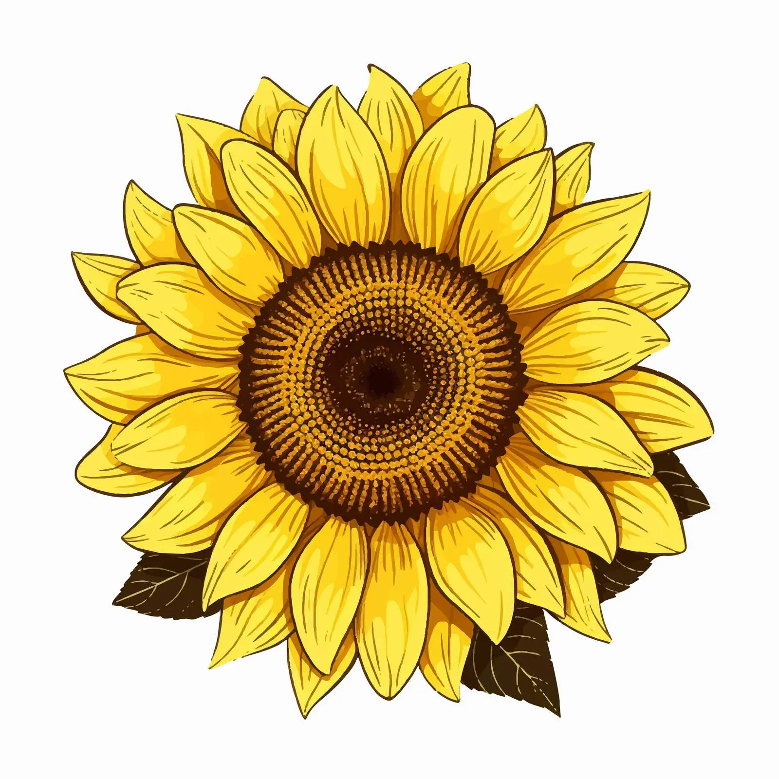 Isolated Cartoon Sunflower Vector Illustration — free download from Dotvec