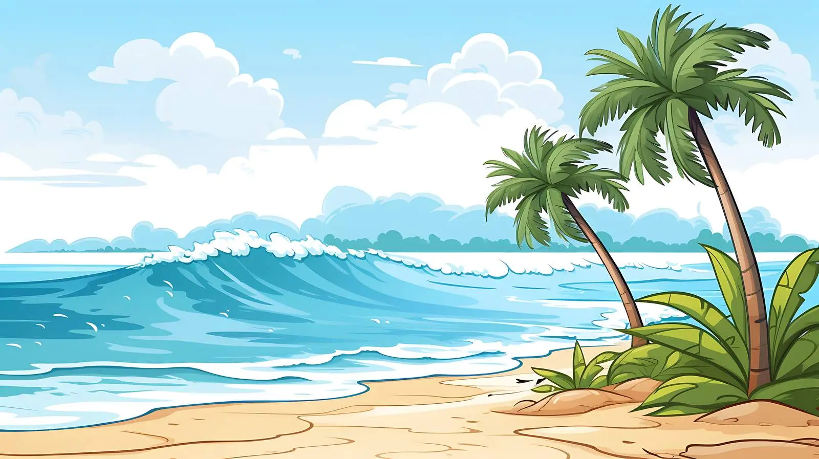 Serene Beach Scene — free download from Dotvec
