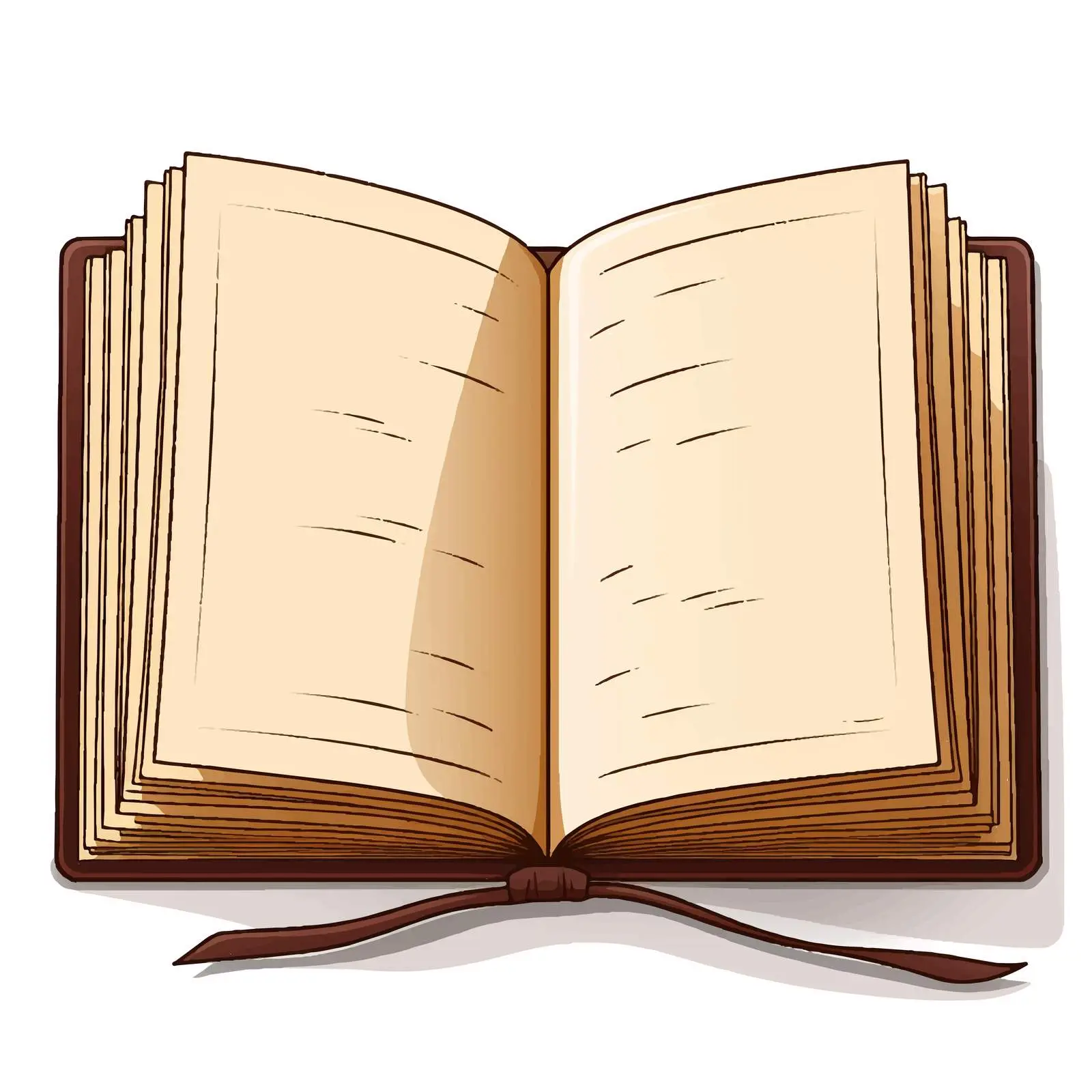 Open Book with Blank Pages Vector Illustration — free download from Dotvec