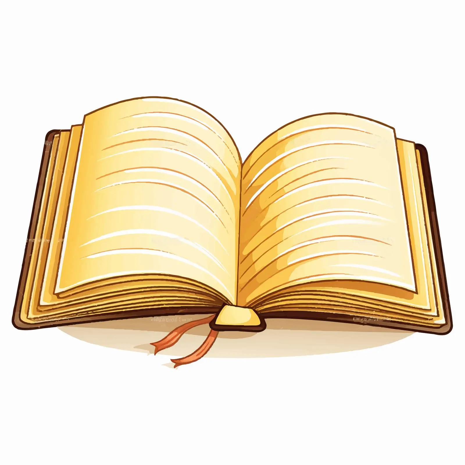 Open Book Illustration with Blank Pages — free download from Dotvec