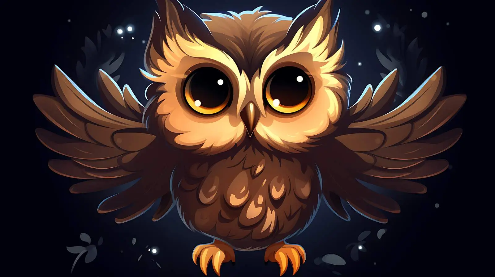 Nocturnal Owl Vector Illustration — free download from Dotvec