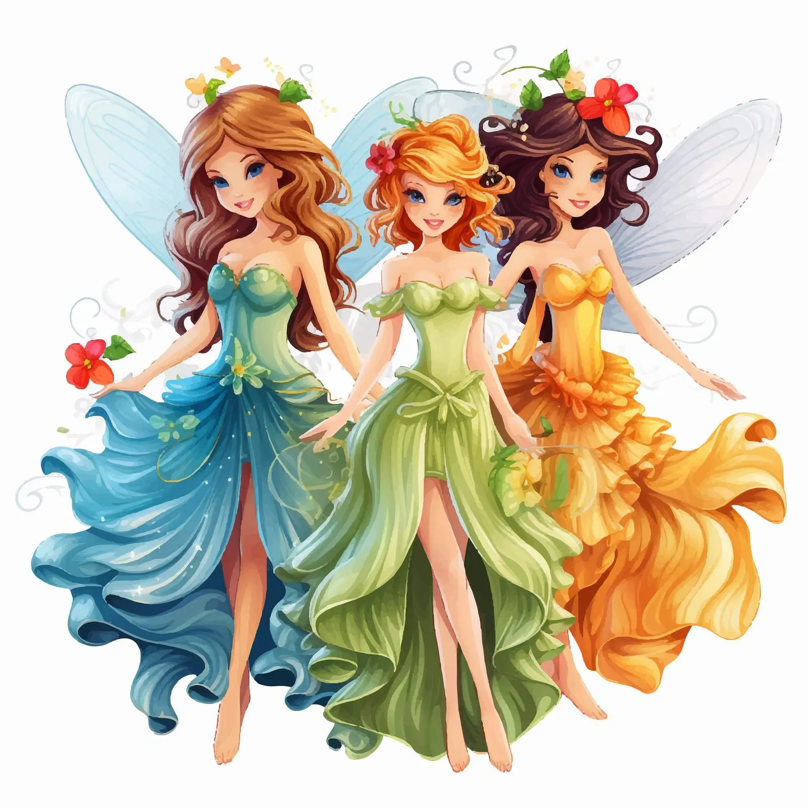Beautiful Fairy Cartoon Vector Illustration — free download from Dotvec