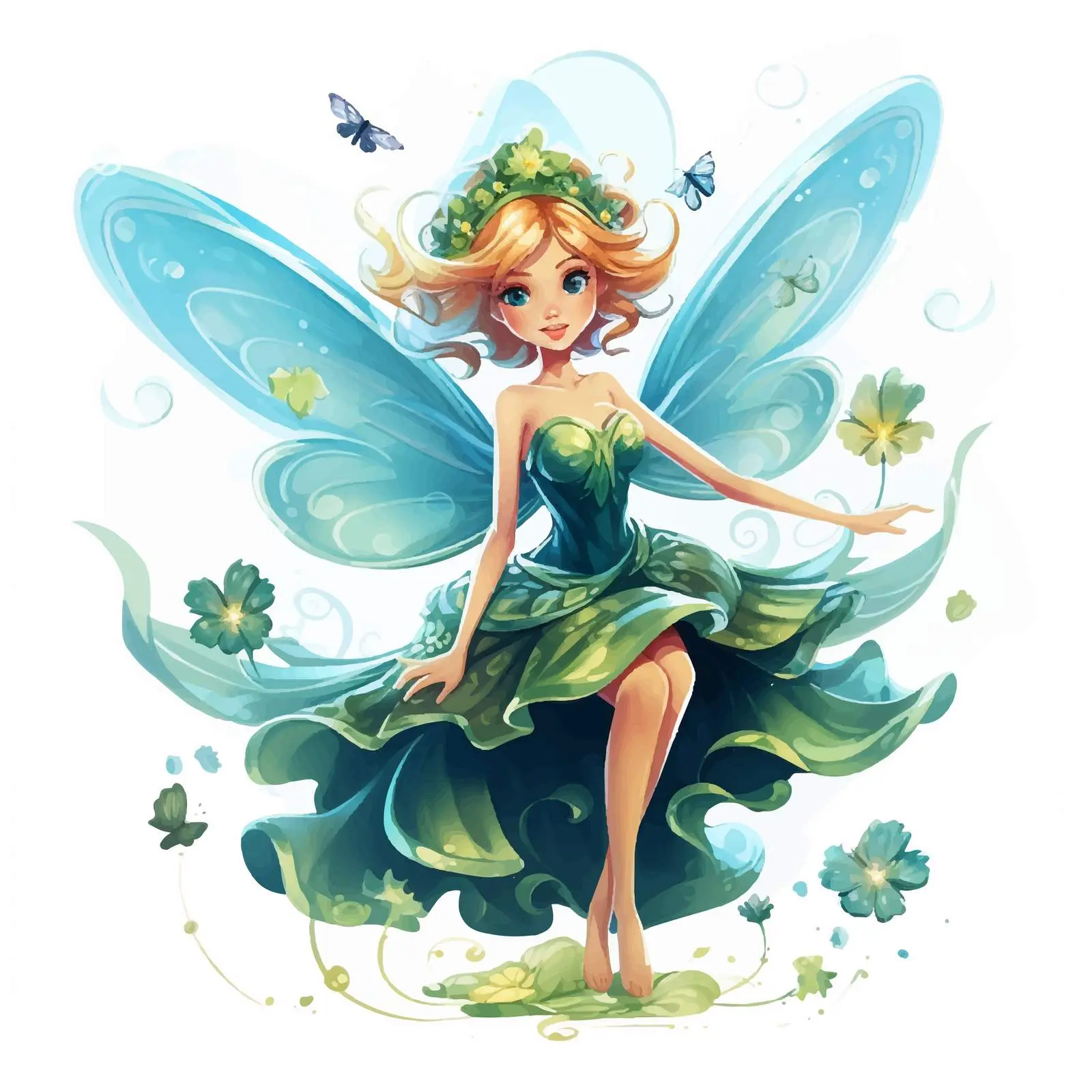 Enchanting Fairy Vector Illustration for Creative Projects — free download from Dotvec