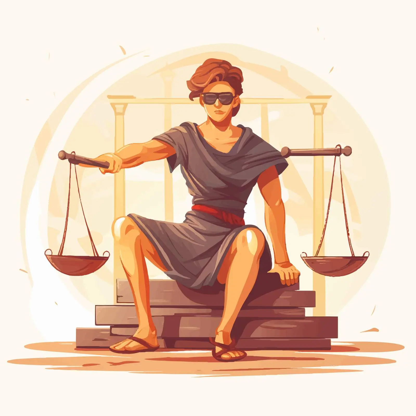 Blind Justice Concept Cartoon Vector Illustration – free ethics image from Dotvec