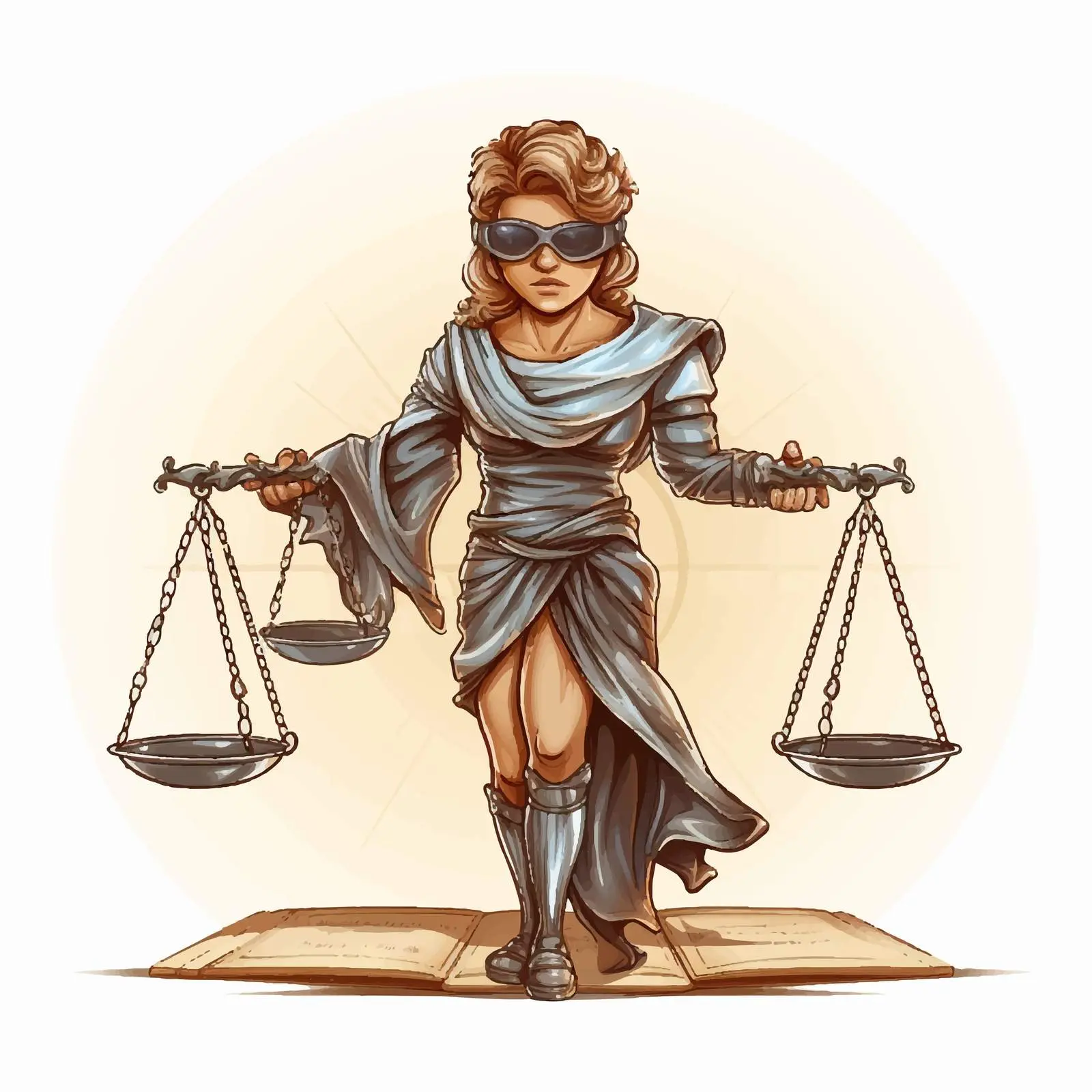 Blind Justice Concept Vector Illustration — free download from Dotvec