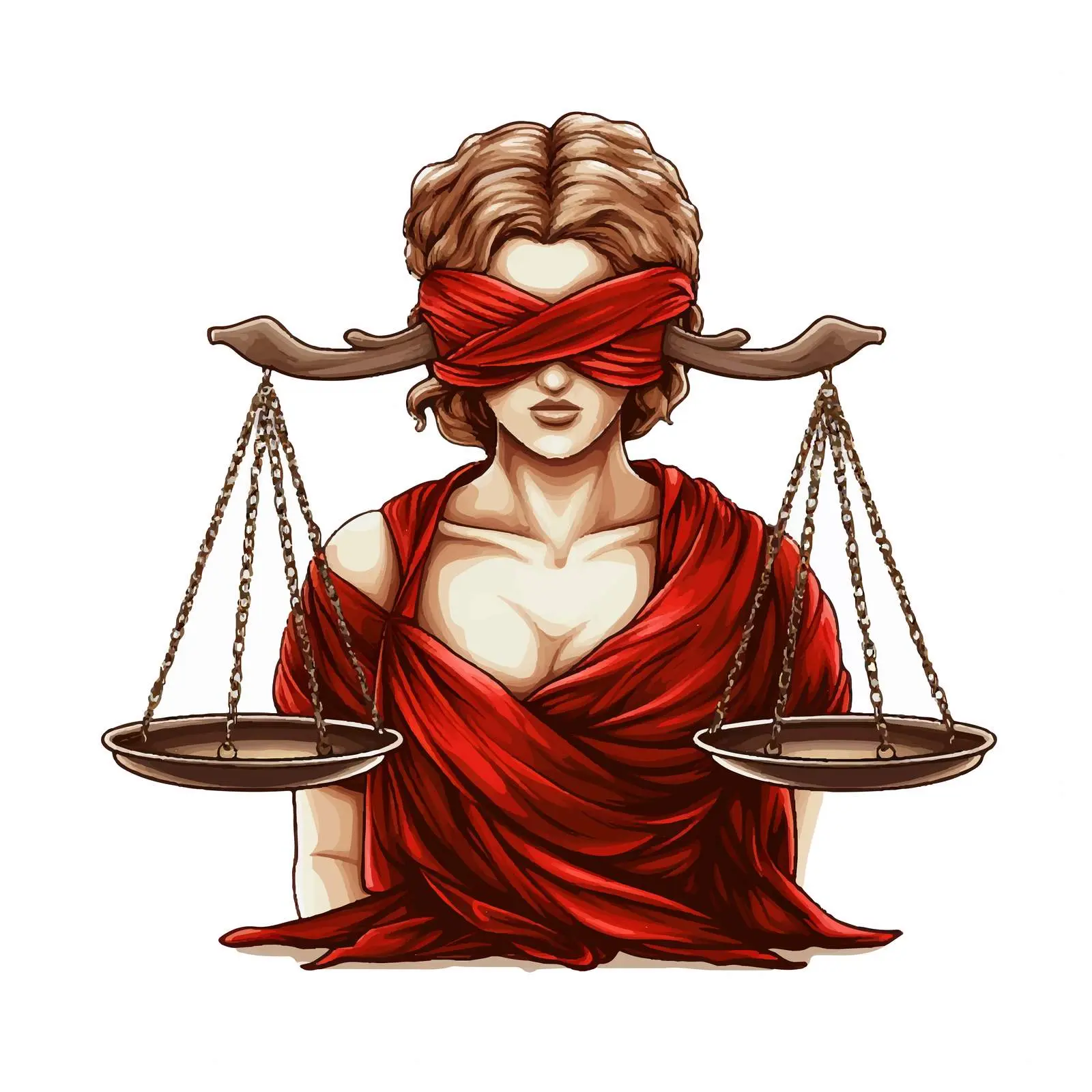 Blind Justice Concept Vector Illustration — free download from Dotvec
