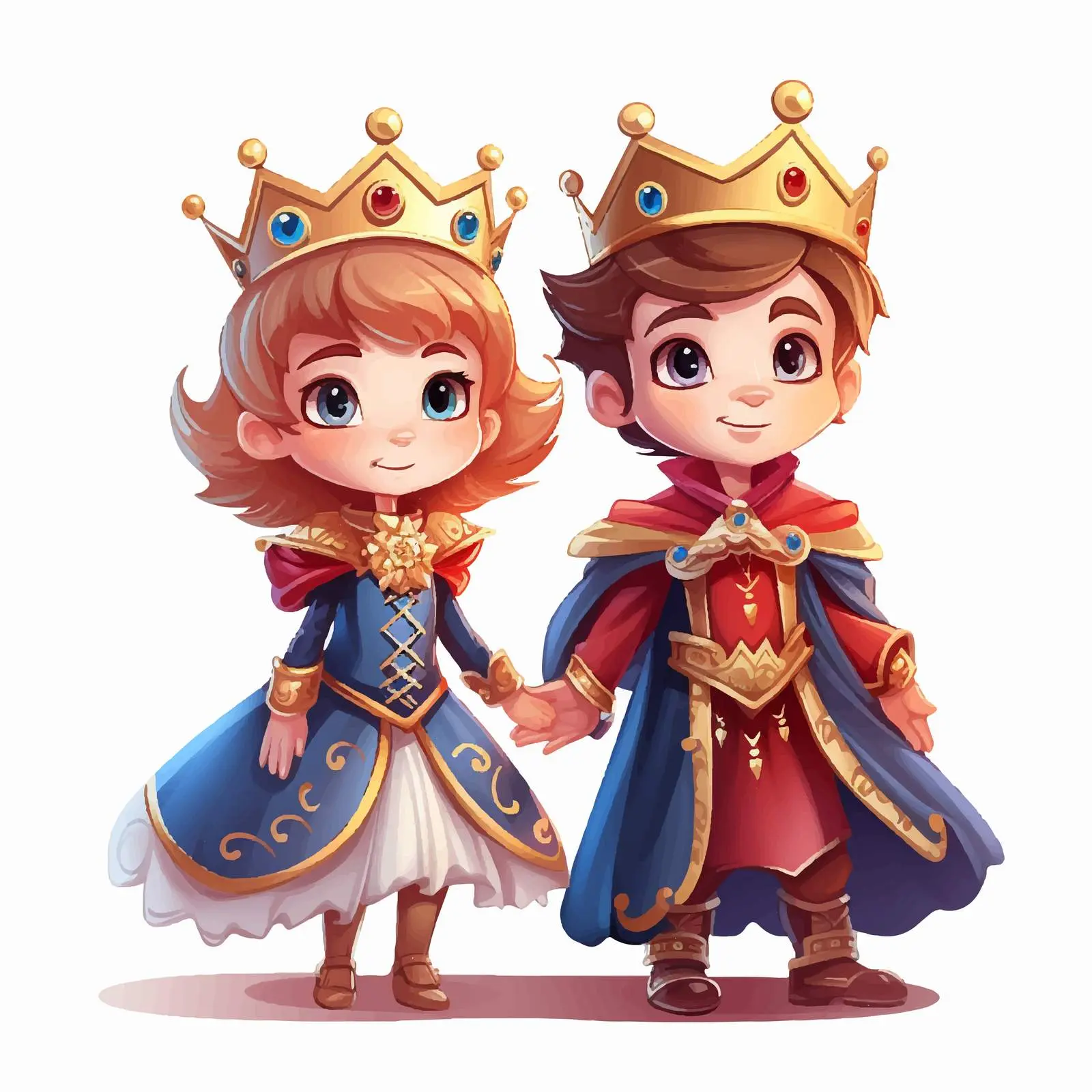 Royal Boy and Girl Vector Illustration — free download from Dotvec