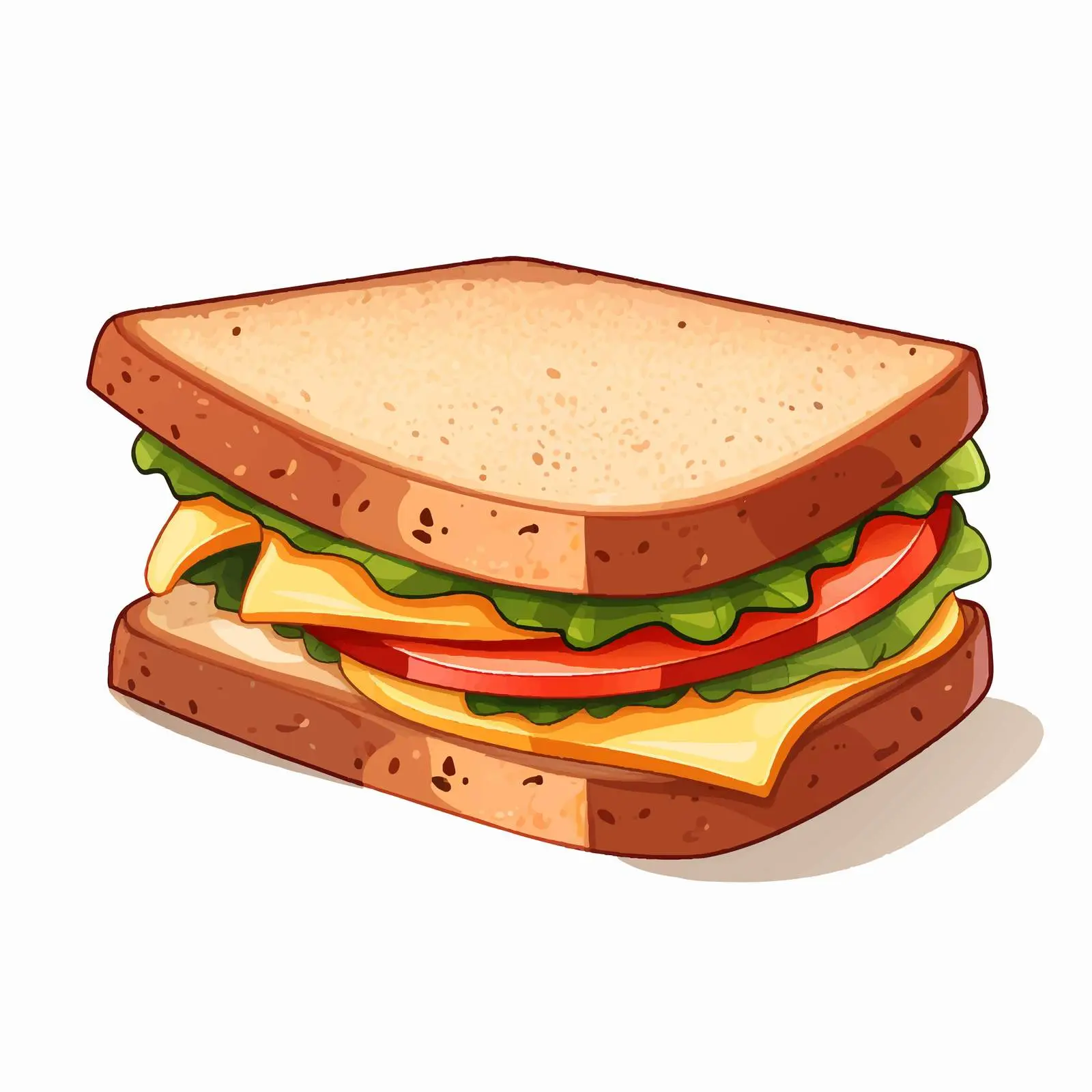 Delicious Bread Sandwich on White Background — free download from Dotvec