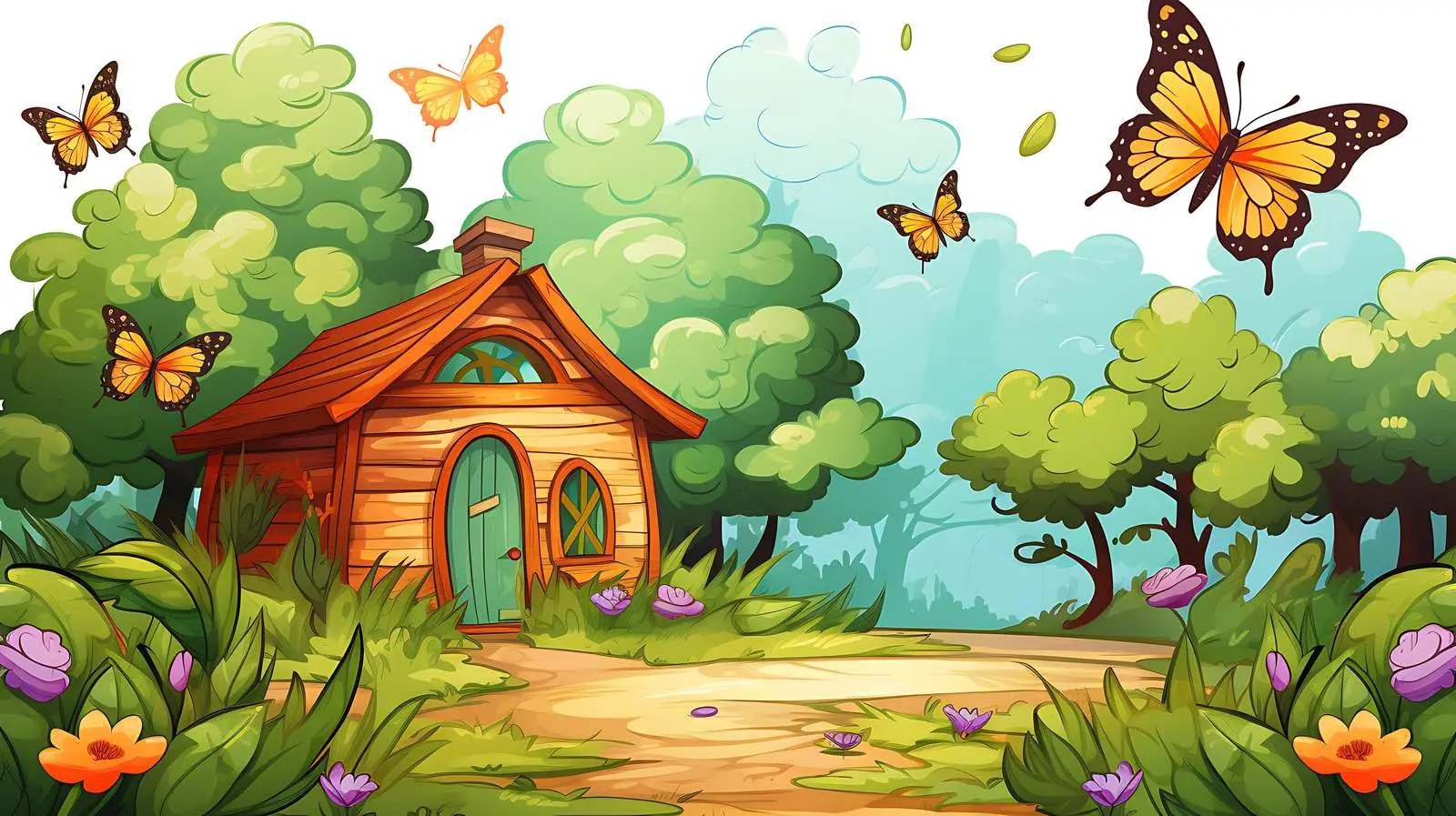 Enchanted Forest Scene — free download from Dotvec