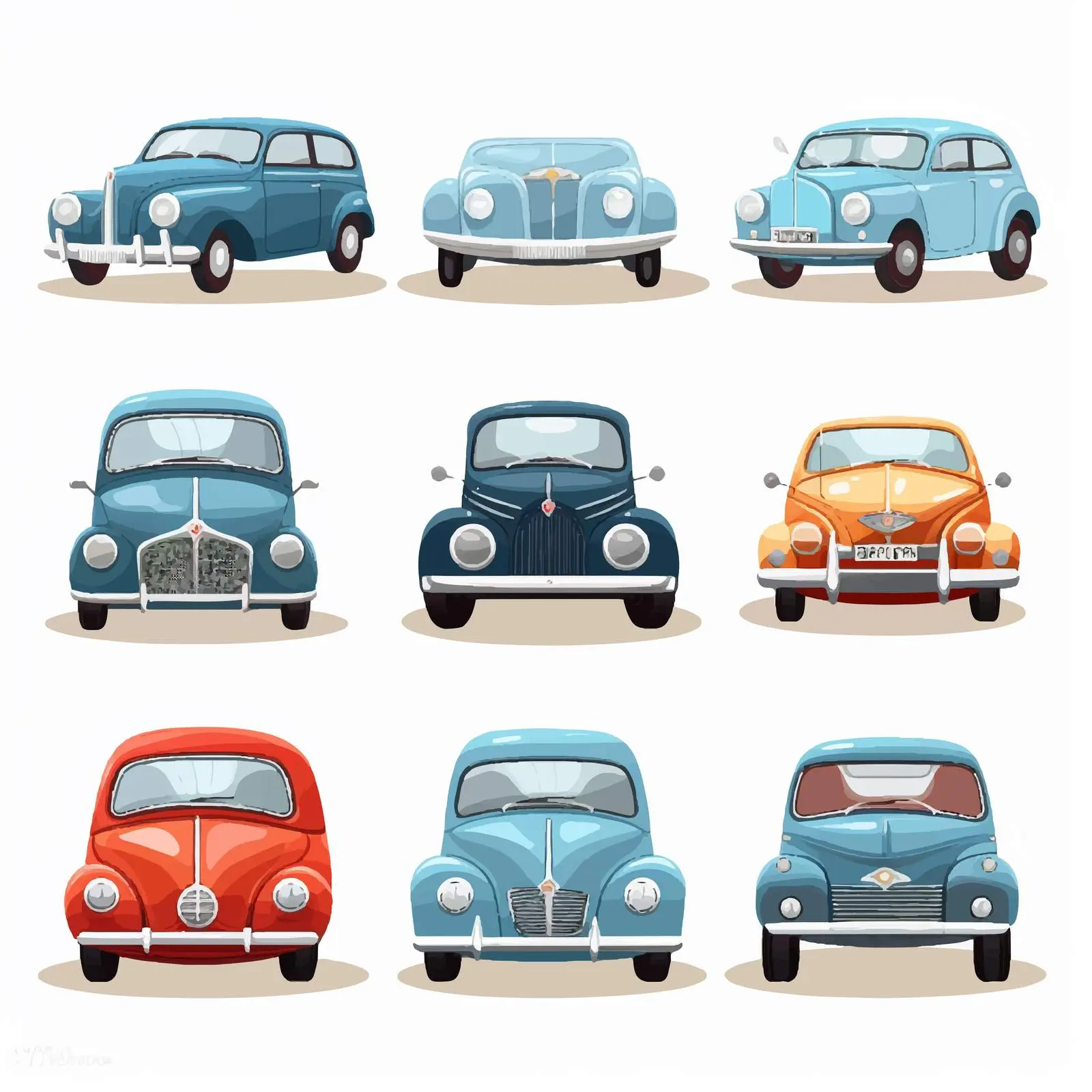 Cartoon Cars Isolated on White Background — free download from Dotvec