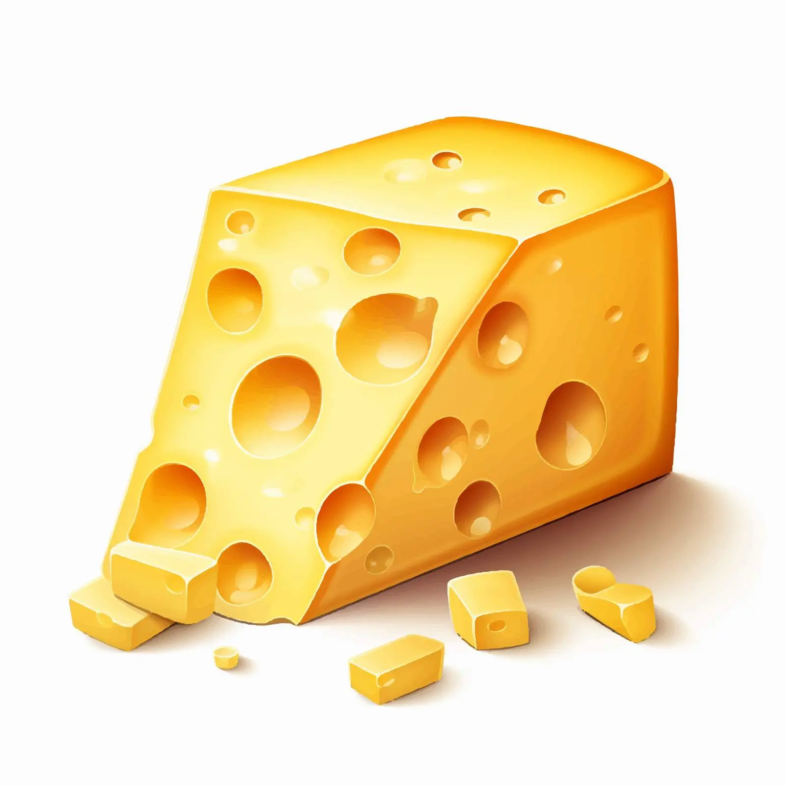 Cheese Illustration on White Background — free download from Dotvec