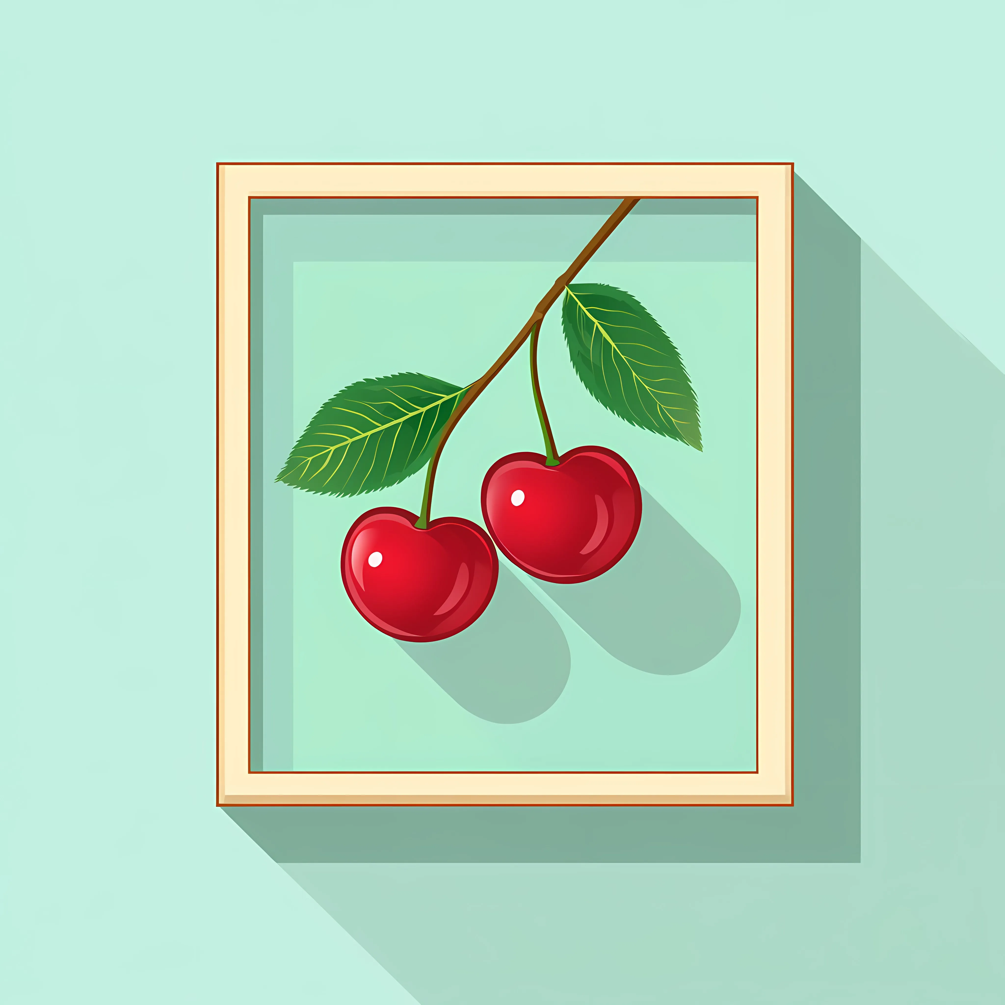 Cherry Fruit Icon Flat Vector Illustration — free download from Dotvec