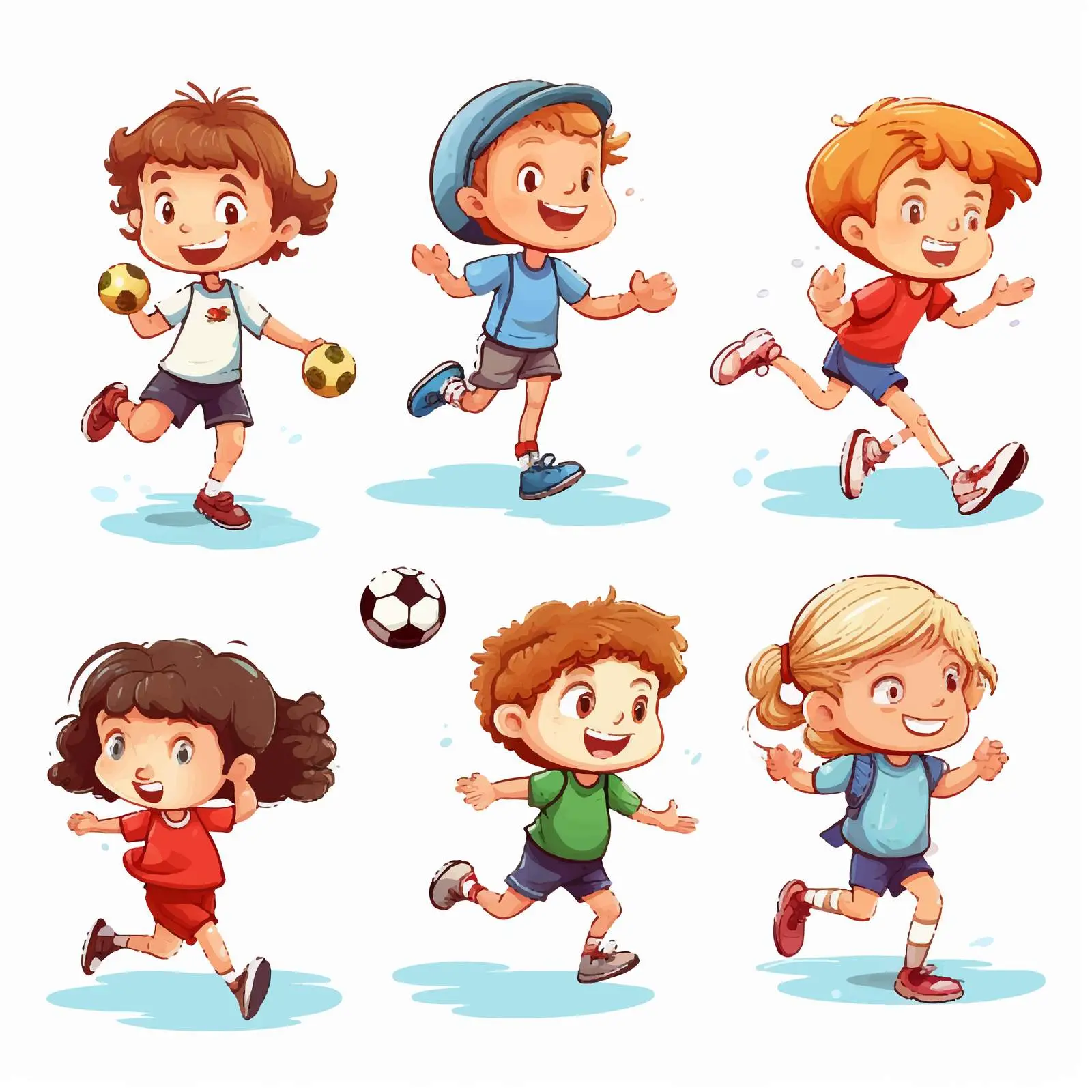 Children Engaged in Various Sports Activities — free download from Dotvec
