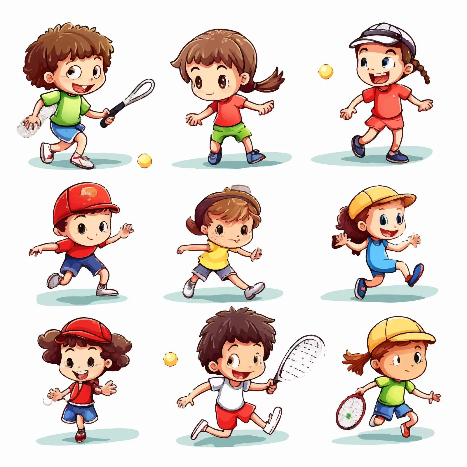 Children Engaged in Various Sports Activities — free download from Dotvec