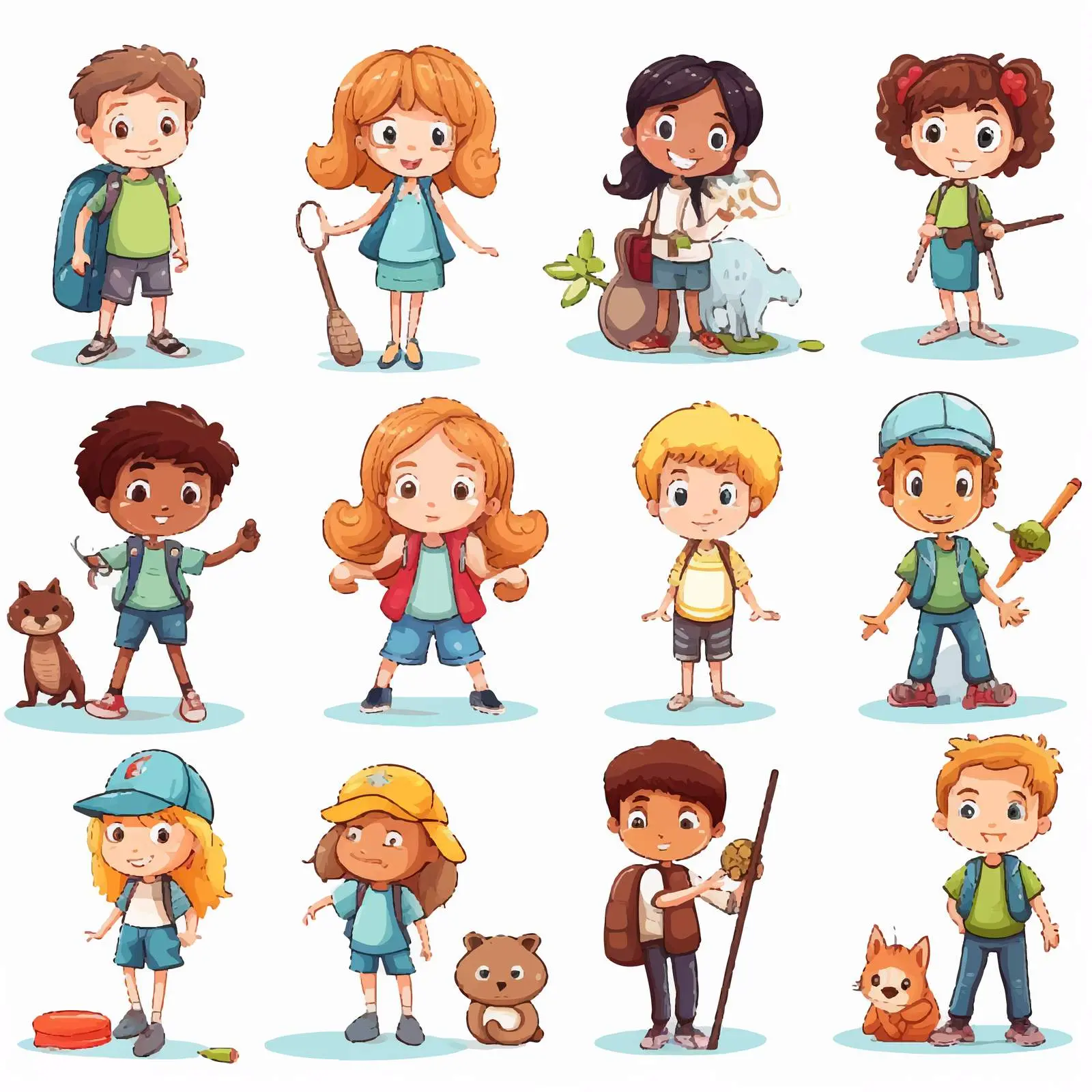 Children Engaging in Various Fun Activities — free download from Dotvec