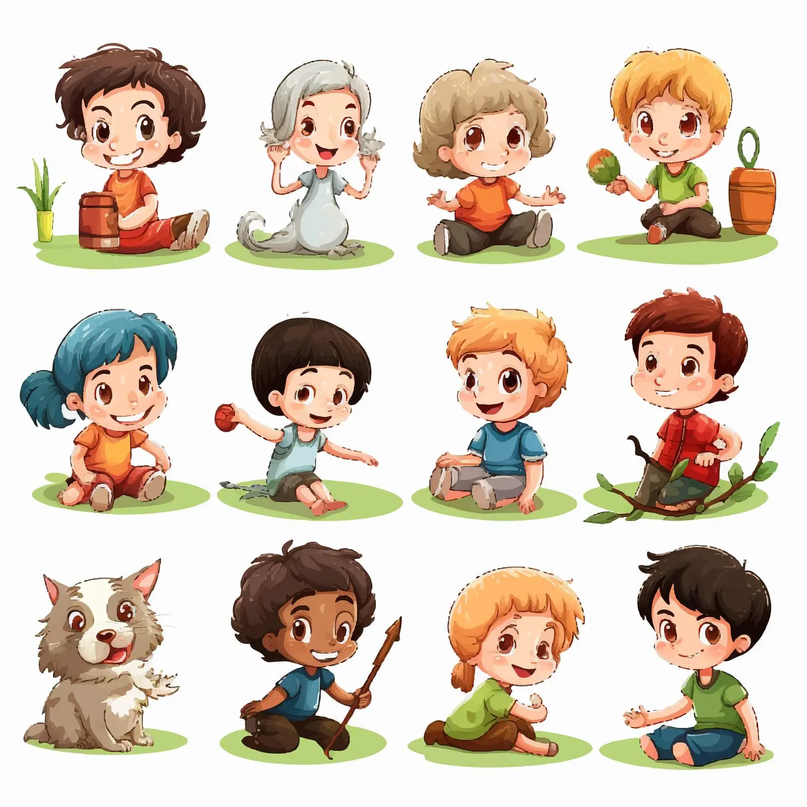 Children Engaged in Various Fun Activities — free download from Dotvec