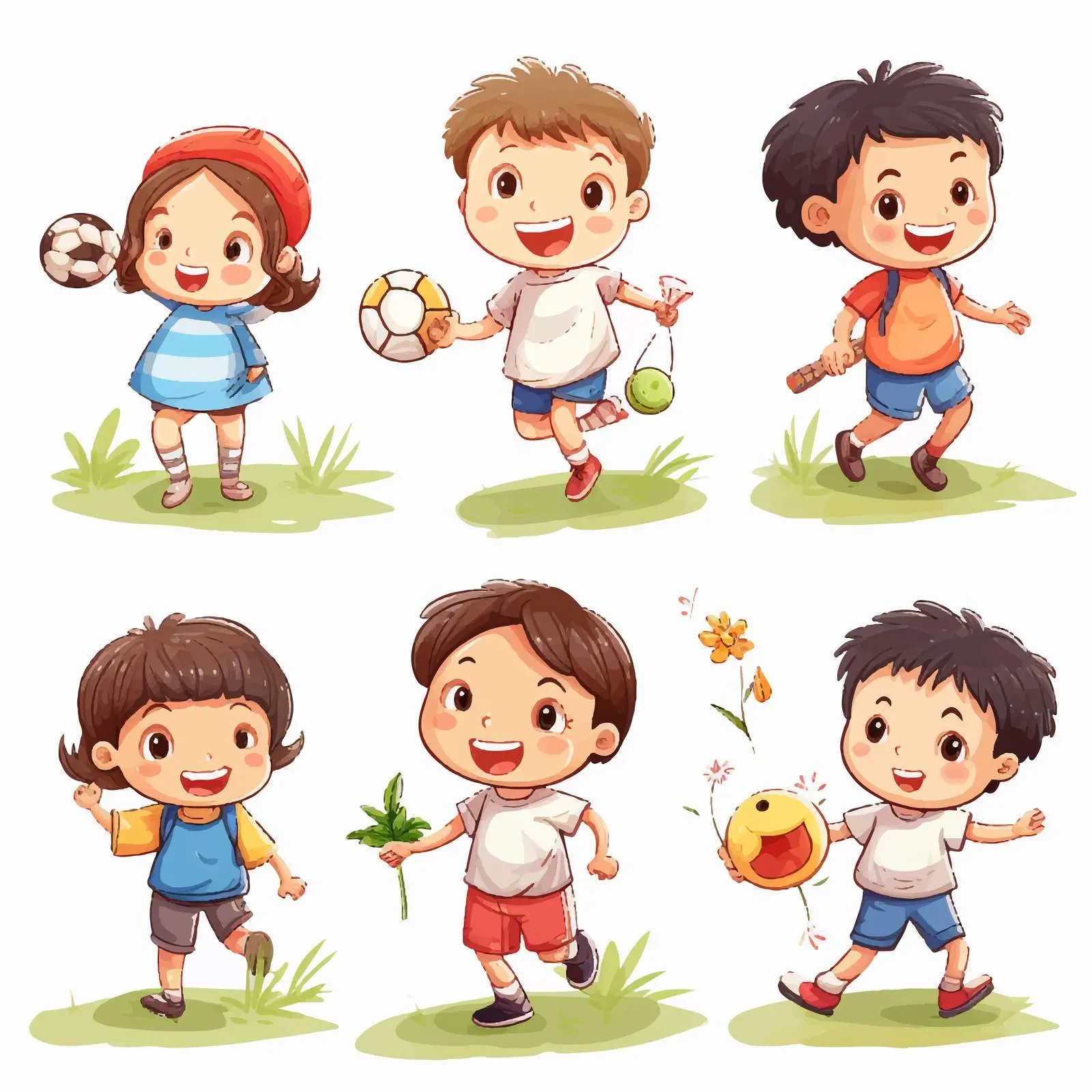 Children Playing and Engaging in Fun Activities — free download from Dotvec