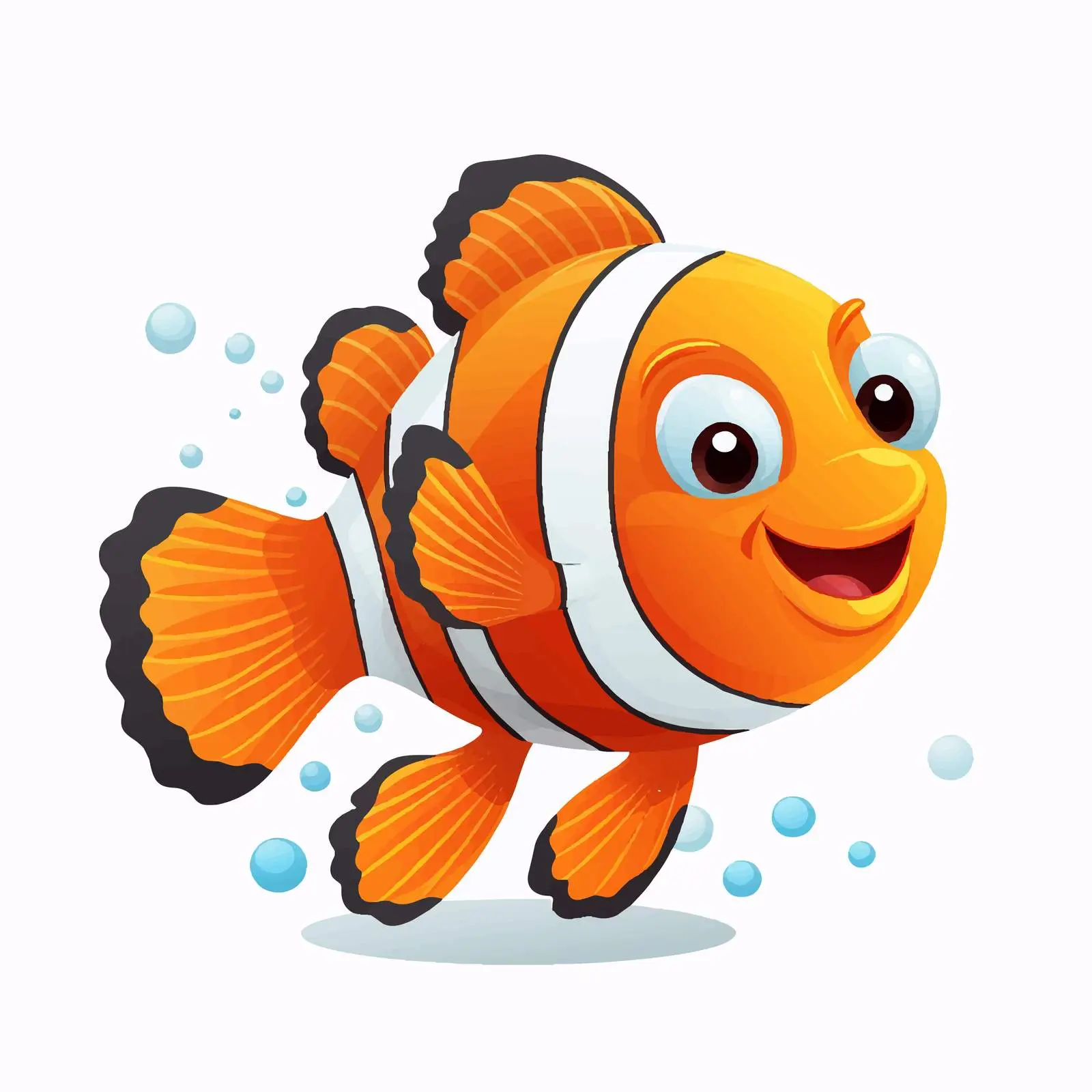 Clown Fish Swimming Underwater Vector Illustration — free download from Dotvec