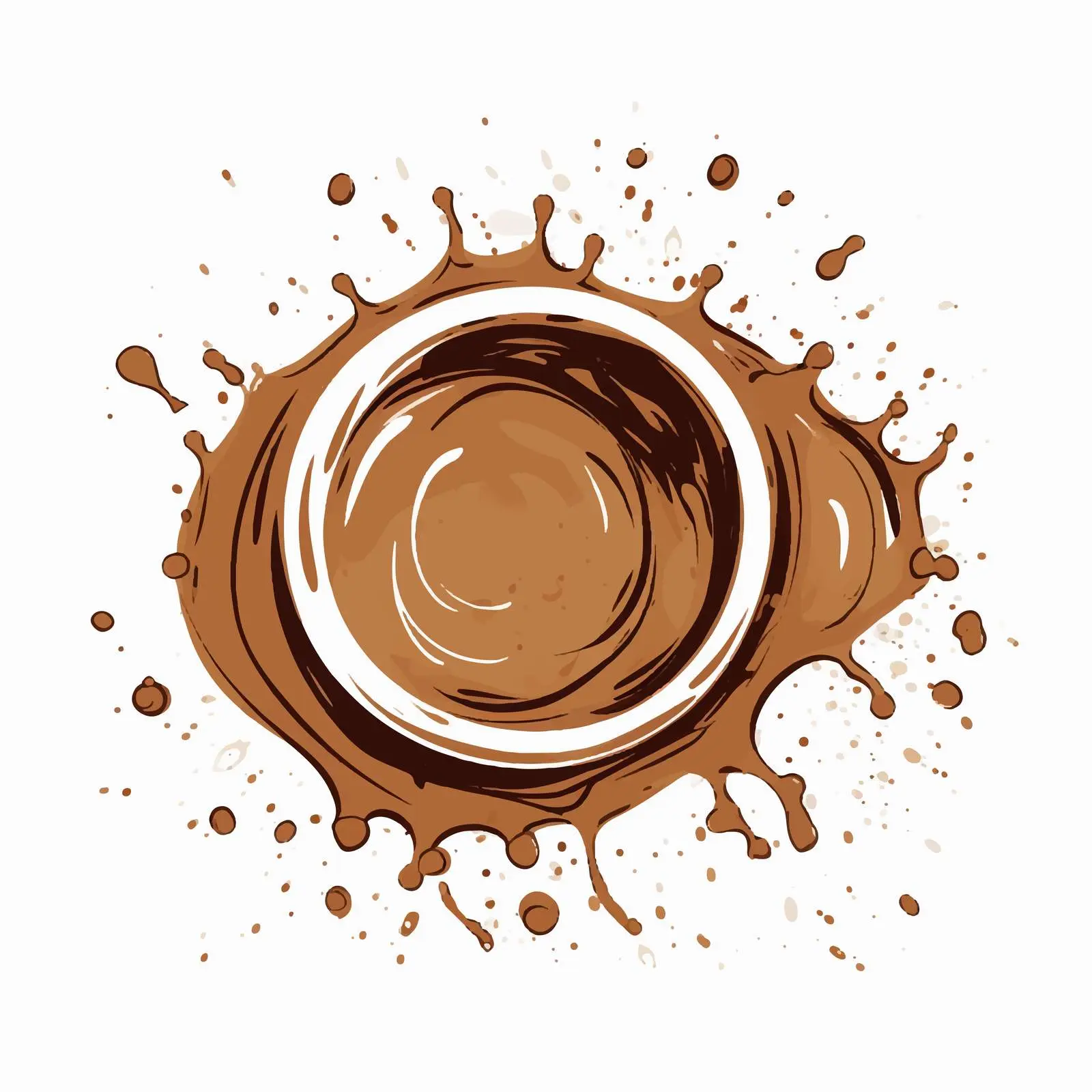 Coffee Stains Vector Illustration on White Background — free download from Dotvec