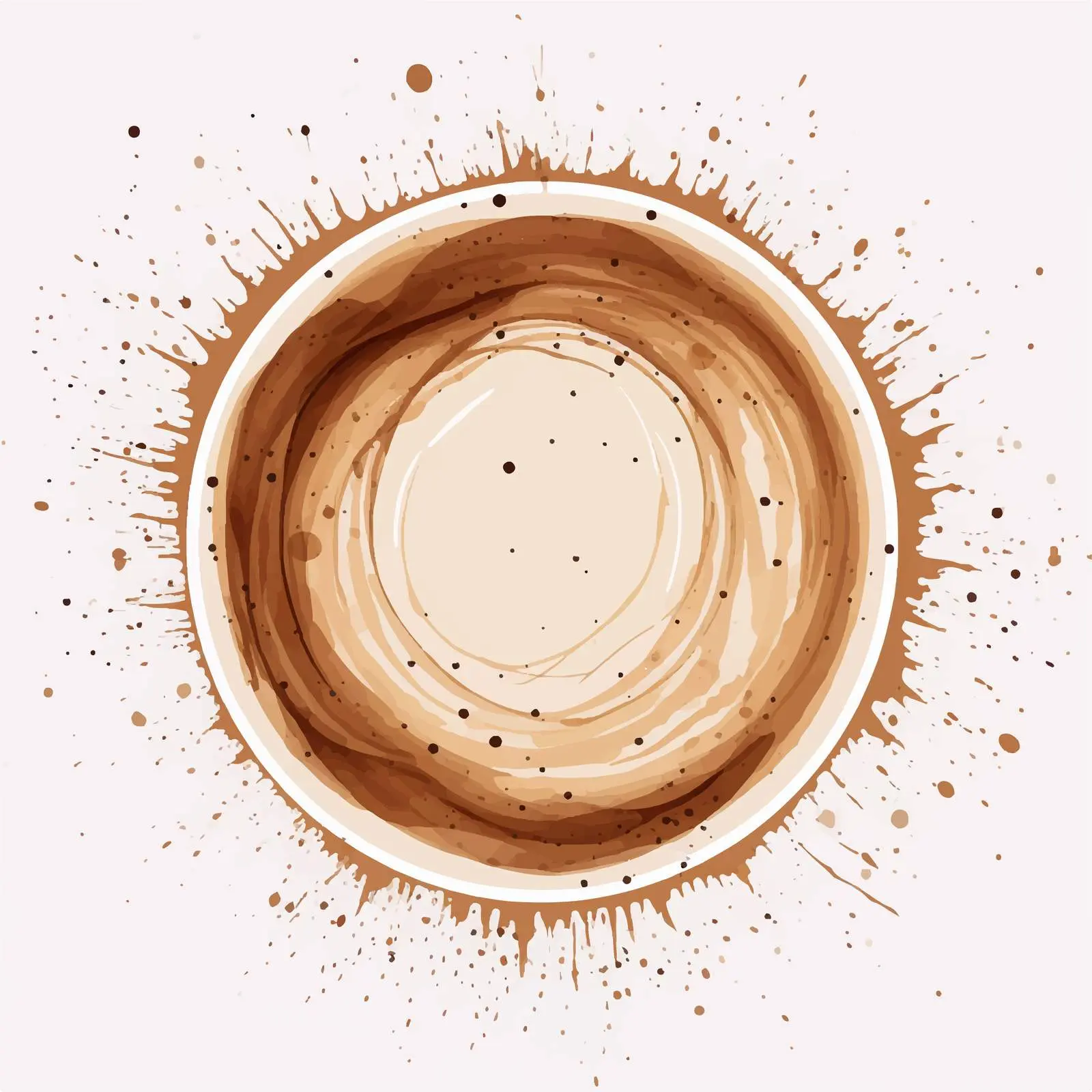 Coffee Stains Illustration on White Background — free download from Dotvec