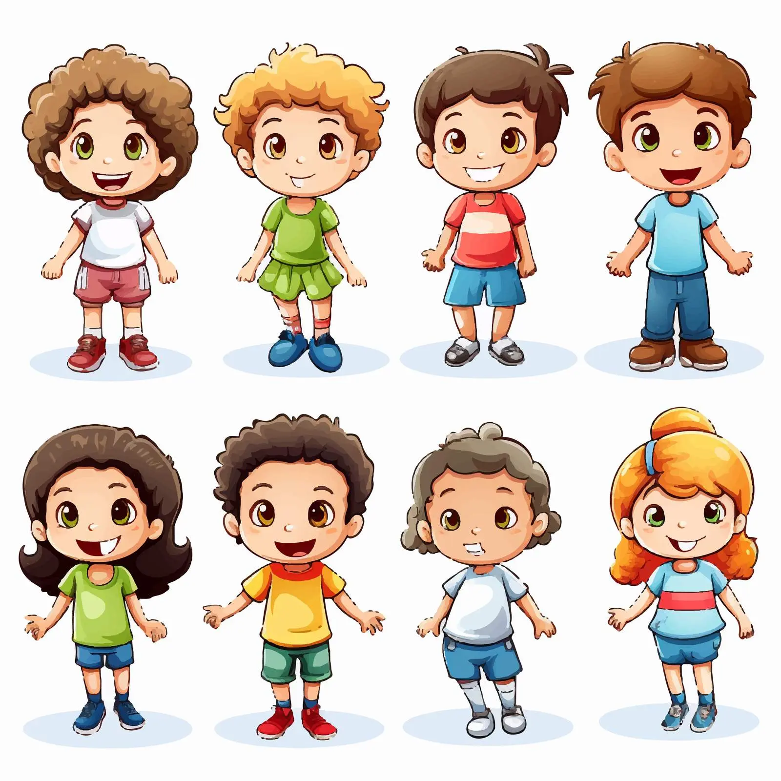 Colorful Kids Collection Vector Illustration — free download from Dotvec