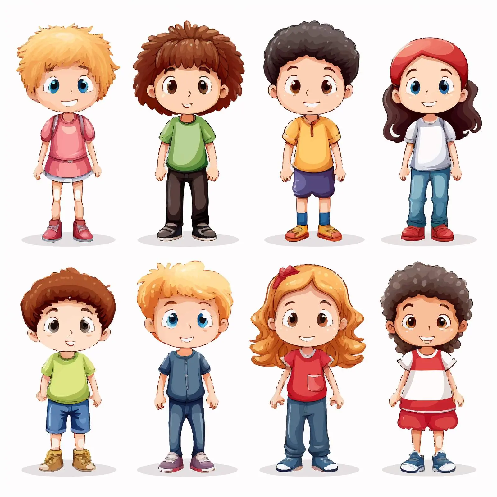 Simple Kids Vector Collection Illustration — free download from Dotvec