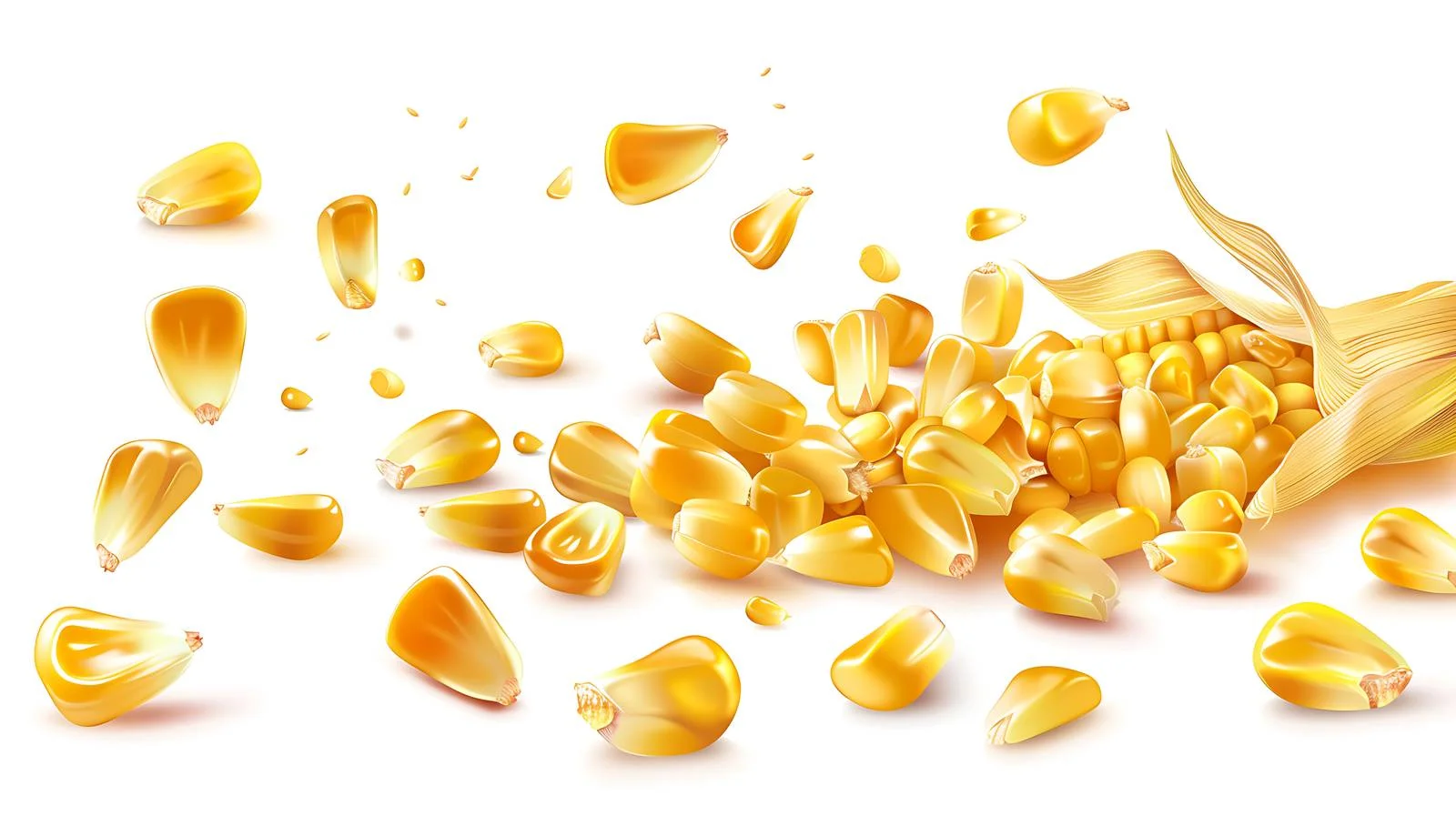 Corn Kernels on White Background — free download from Dotvec