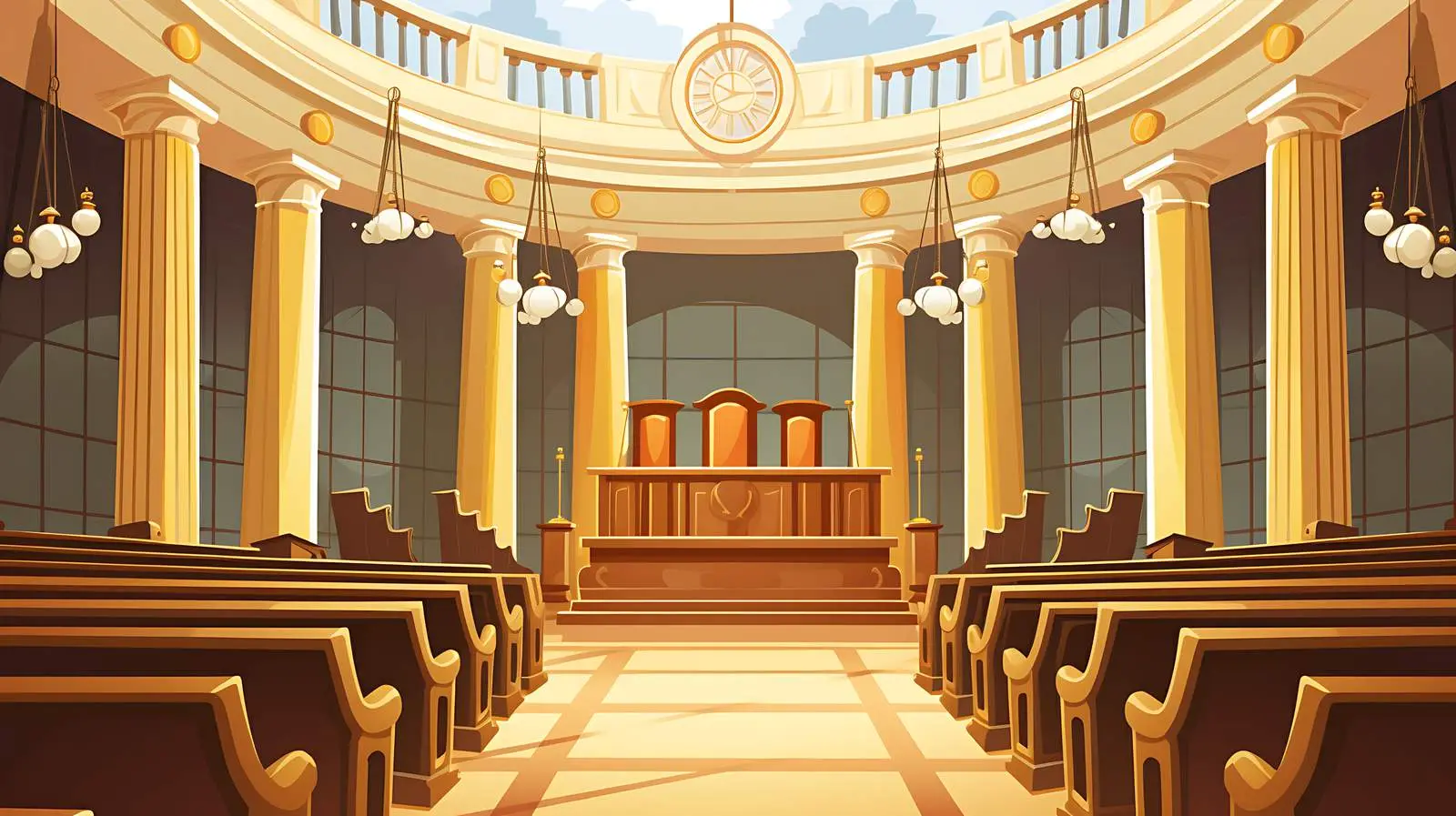 Court of Law Illustration in EPS Vector — free download from Dotvec