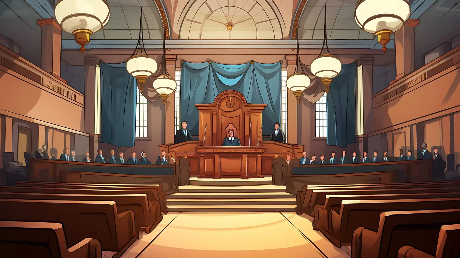 Court of Law Illustration in EPS Vector Format — free download from Dotvec