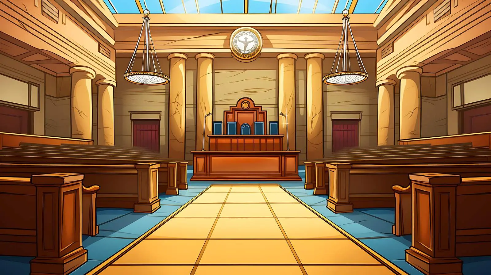 Court of Law Vector Illustration — free download from Dotvec
