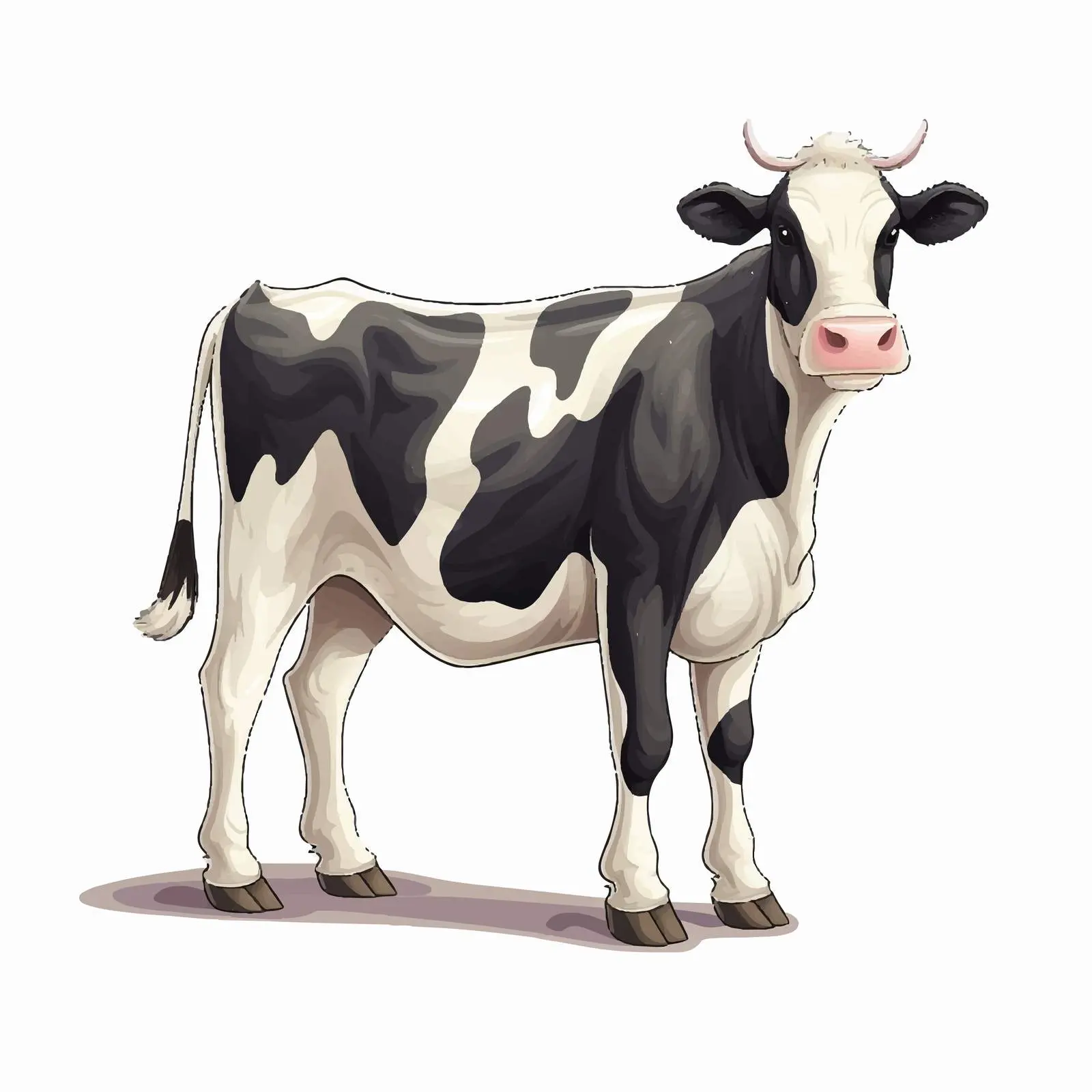 Cartoon Cow Illustration on White Background — free download from Dotvec